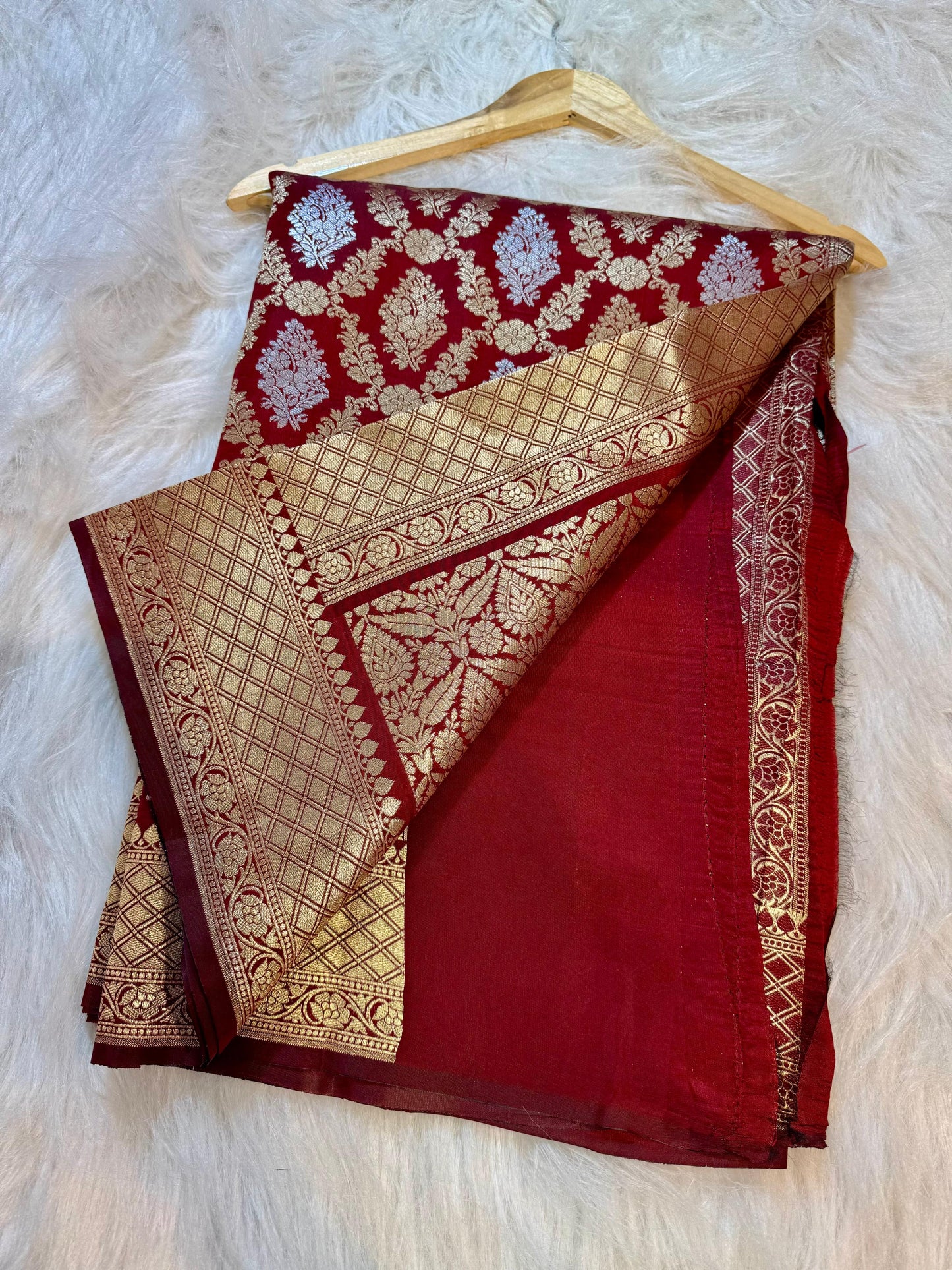 Amabani Mam inspired Banarasi Soft Katan silk