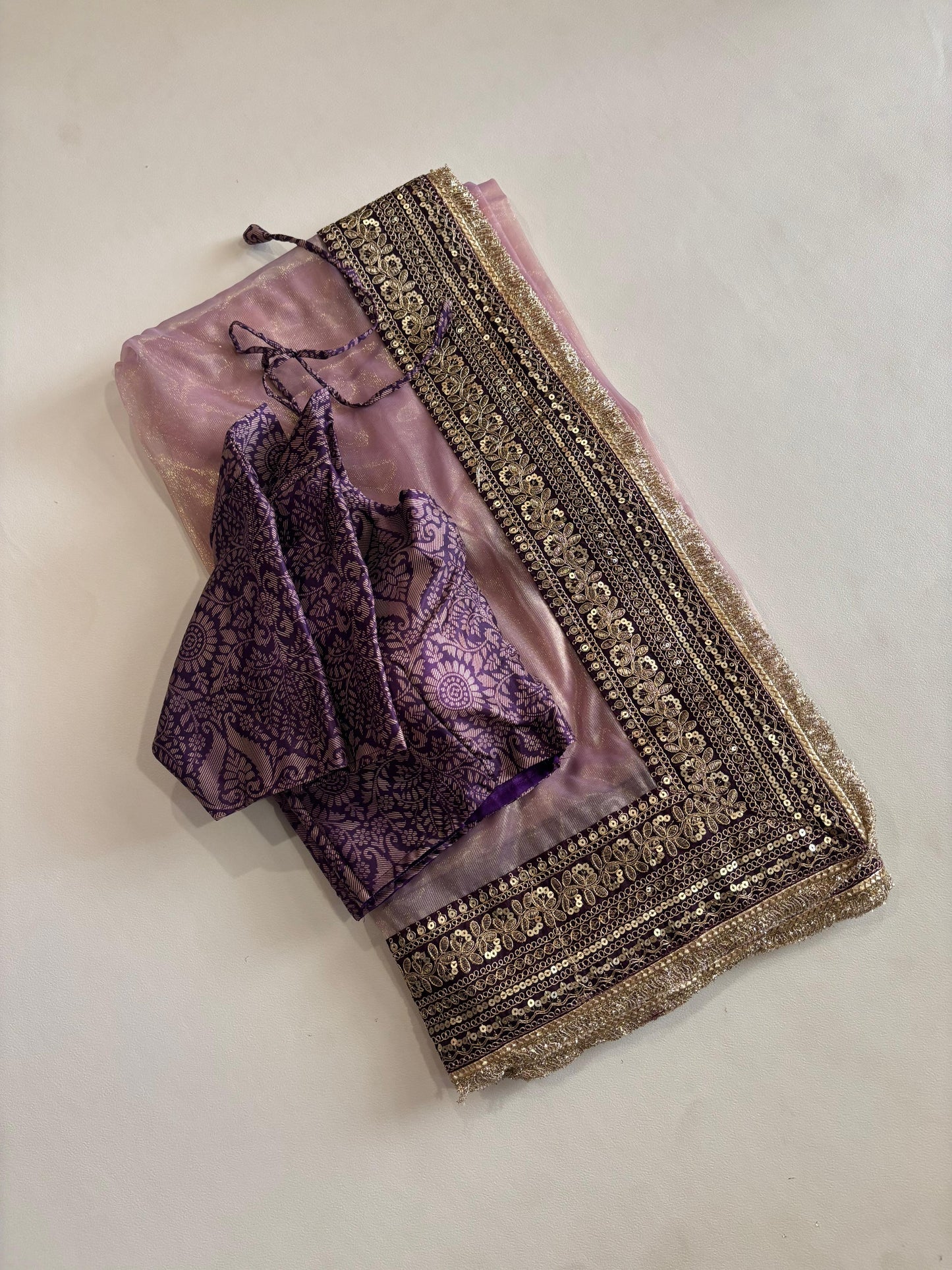 Desginer sequence luxe sarees with stitched blouse