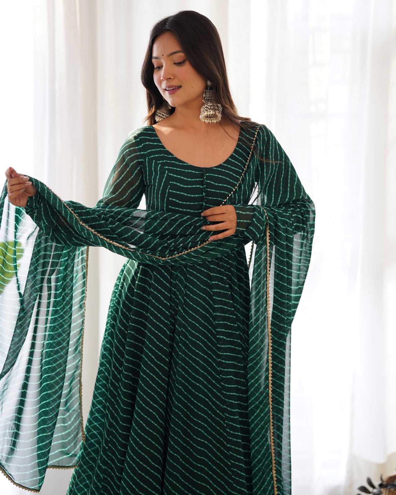 Laheriya Print Gowns fully Stitched
