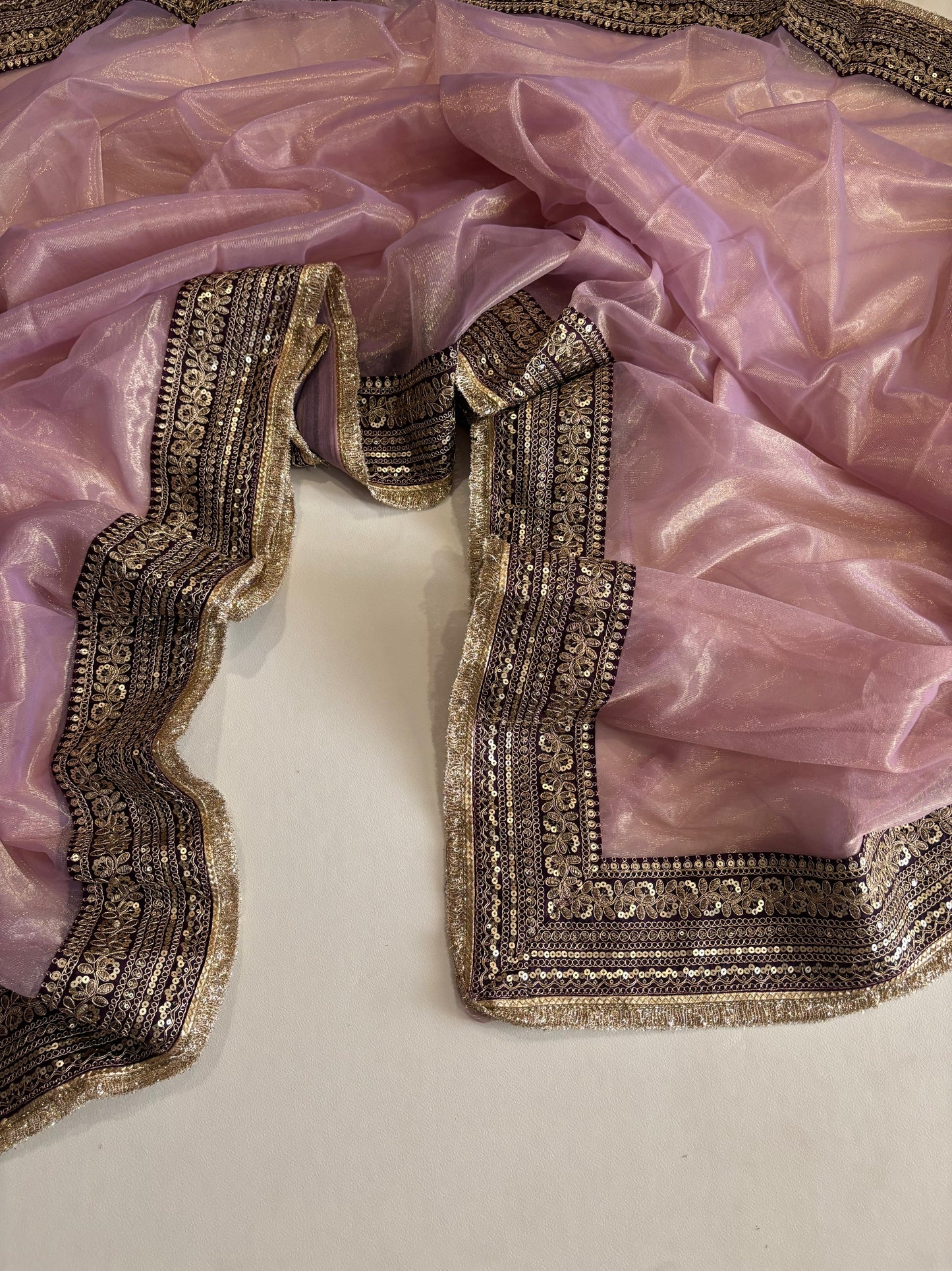 Desginer sequence luxe sarees with stitched blouse