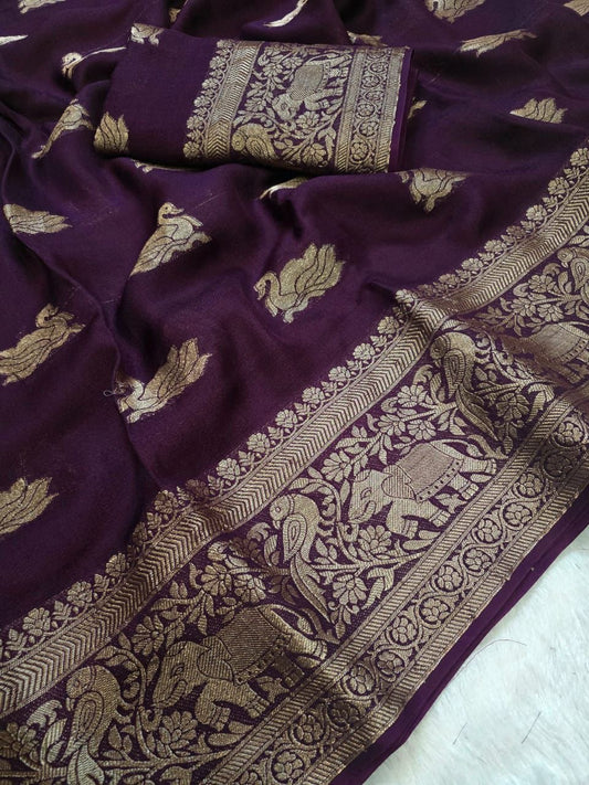 Khadi Viscose Budget Border Trendy Saree