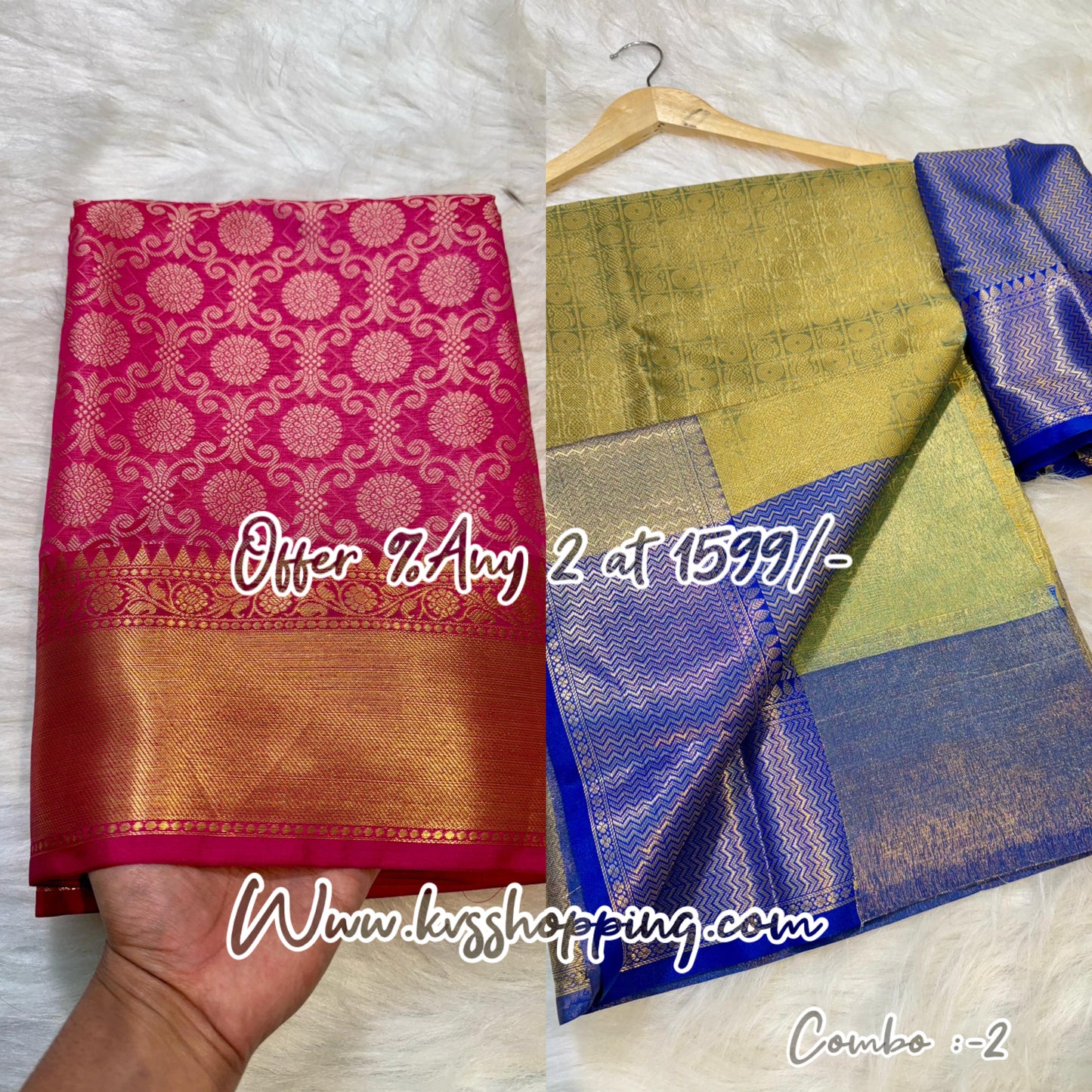 Pick any 2 Sareea at 1599/- Banarasi