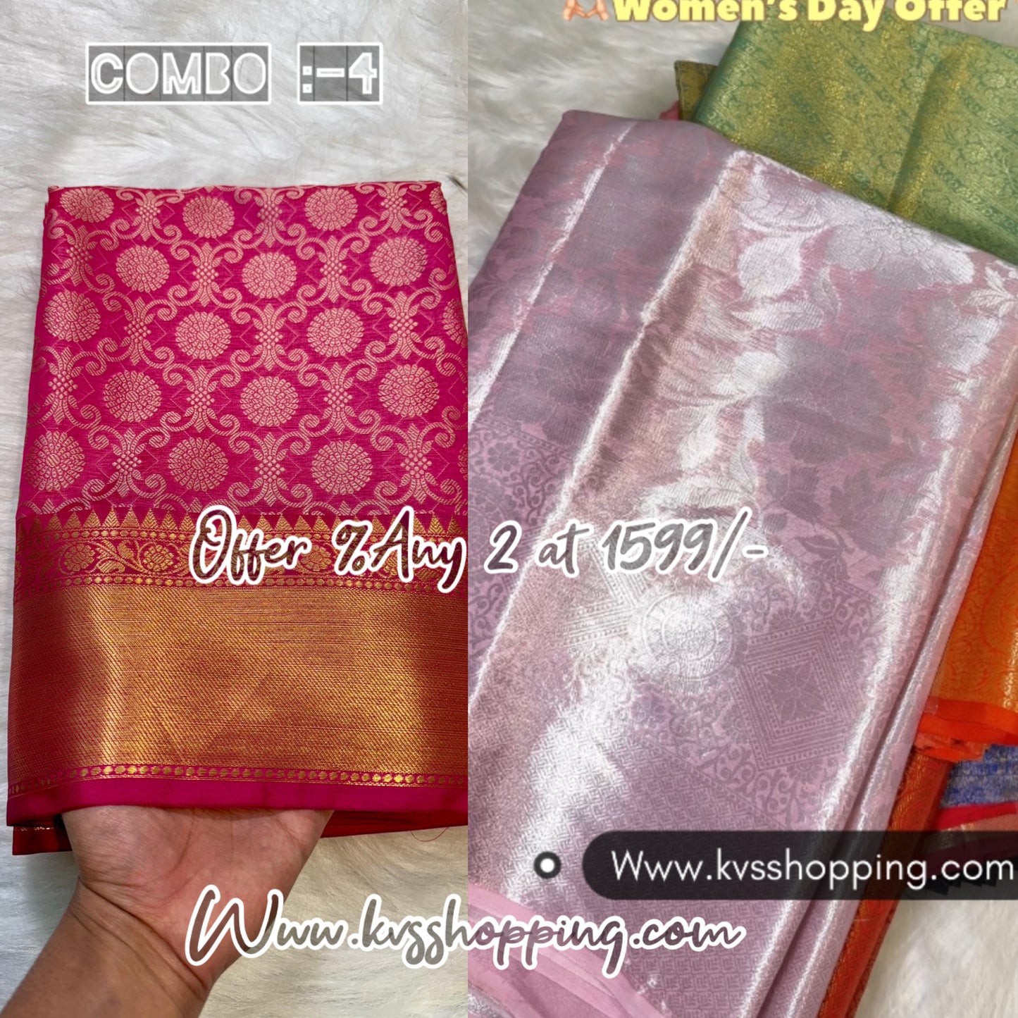 Pick any 2 Sareea at 1599/- Banarasi