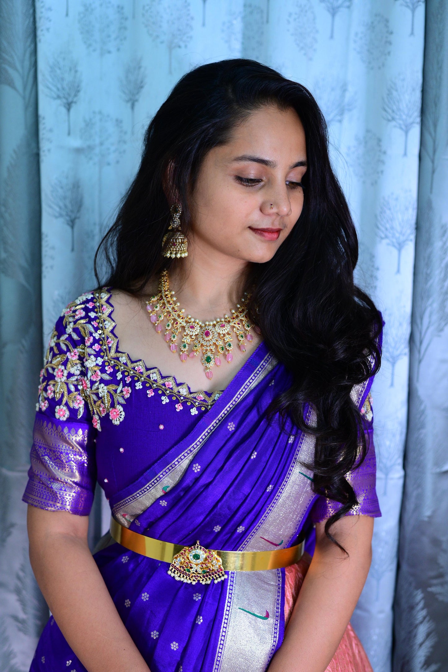 Pure Maggam work Kanchipuram lehengas
