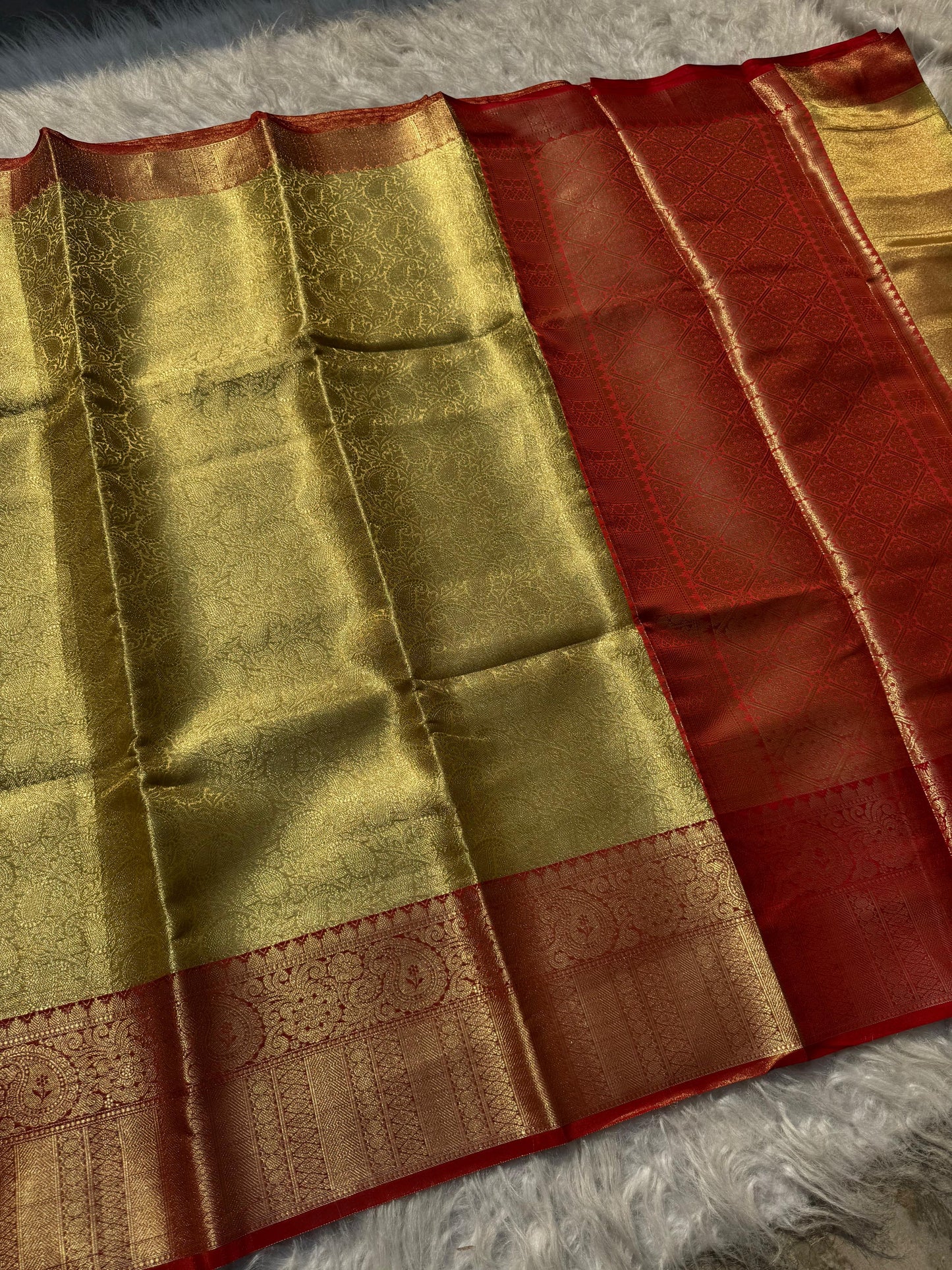 Semi Kanchipuram Banarasi Soft tissue sarees budget