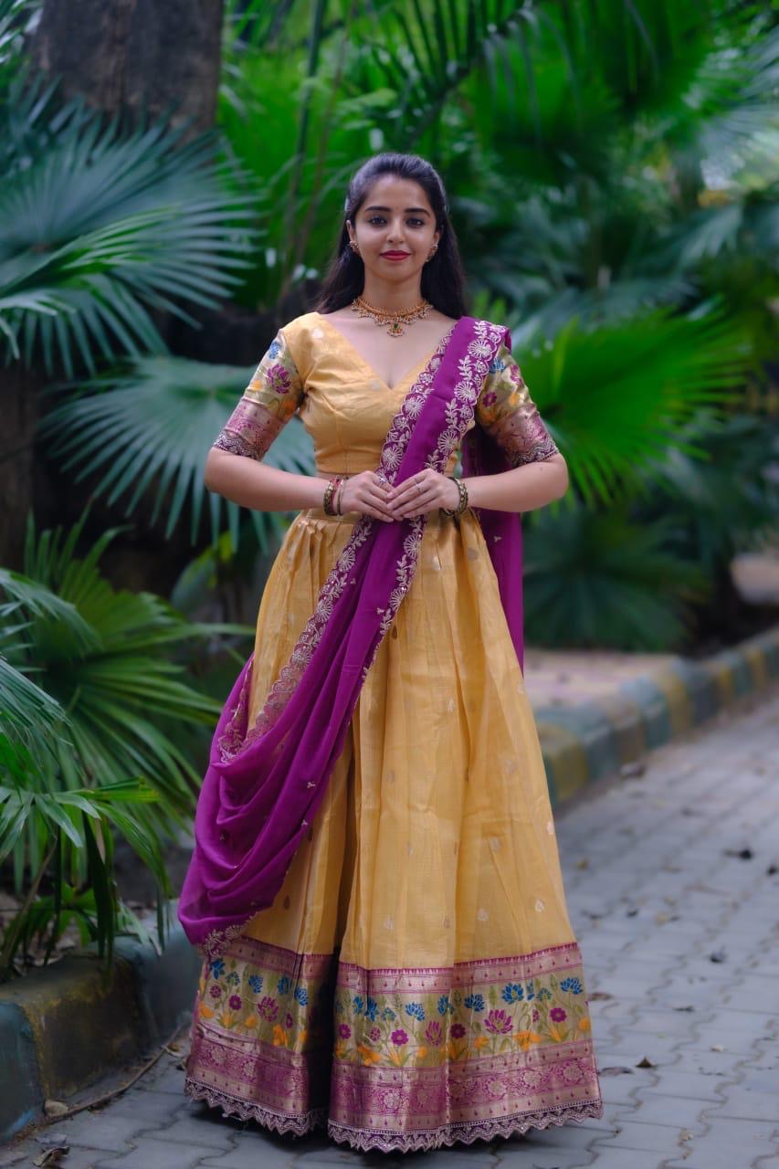 Zari Doriya paithani lehengas