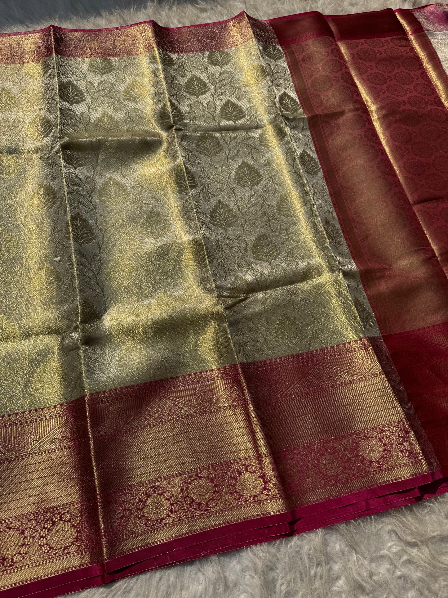 Semi Kanchipuram Banarasi Soft tissue sarees budget