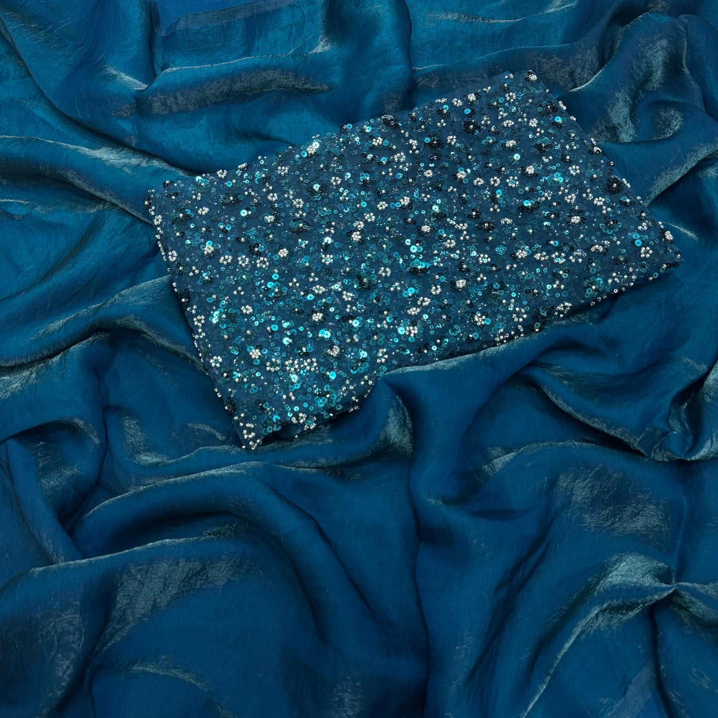 Space Silk Budget Saree With Stitched Blouse