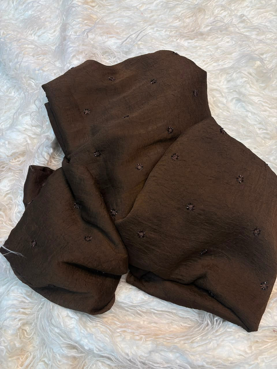 Anand Coffee Crush trending beads saree