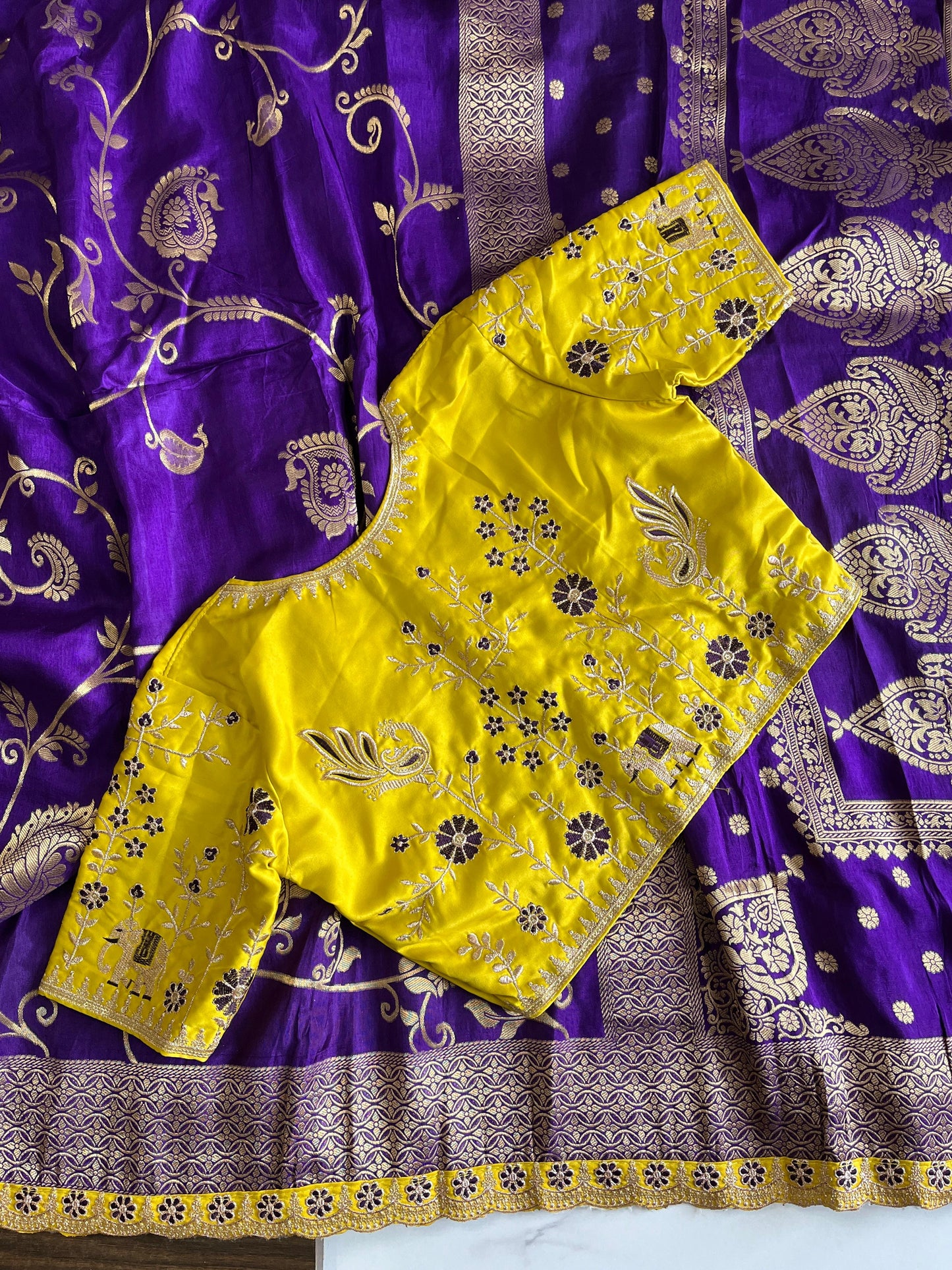 Banarasi Pattu saree with stitched Blouses