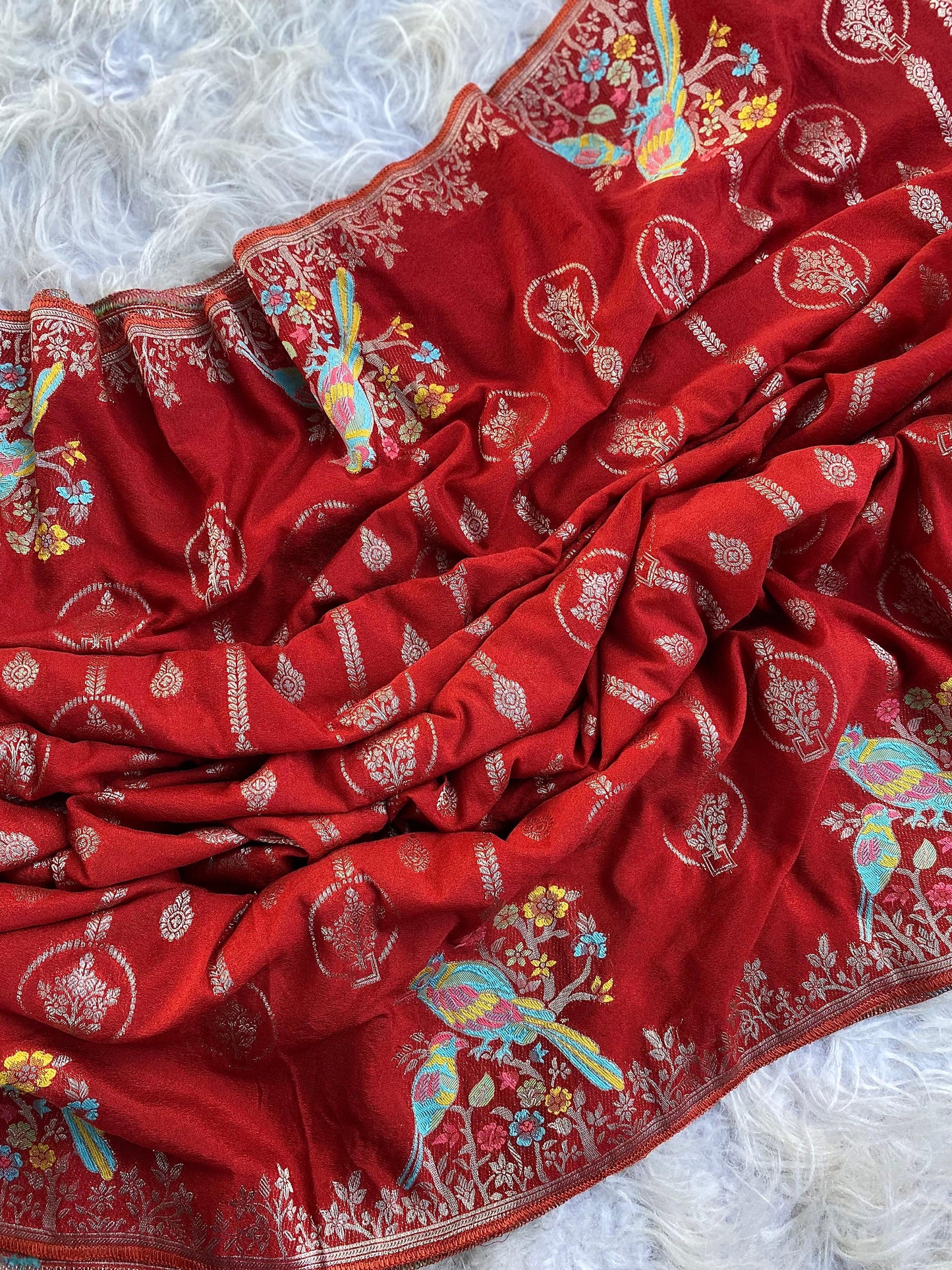 Georgette saree luxe new colour