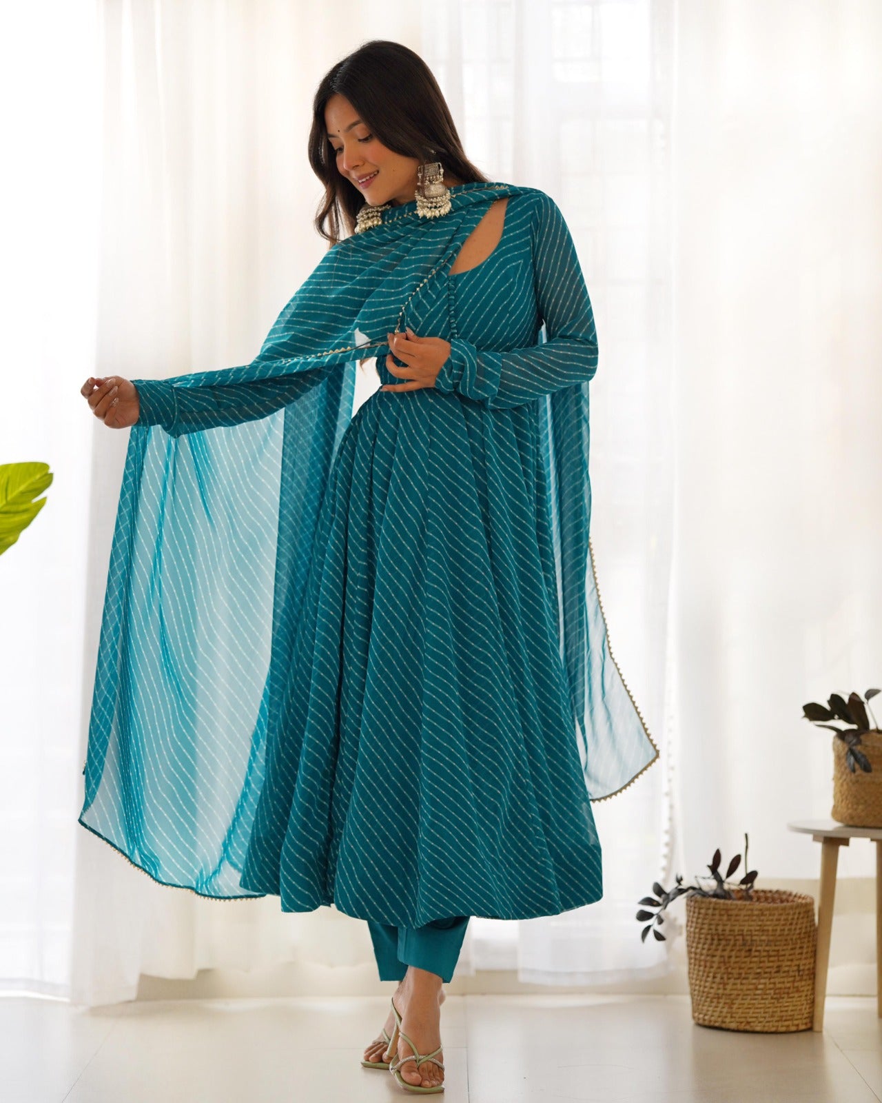 Laheriya Print Gowns fully Stitched