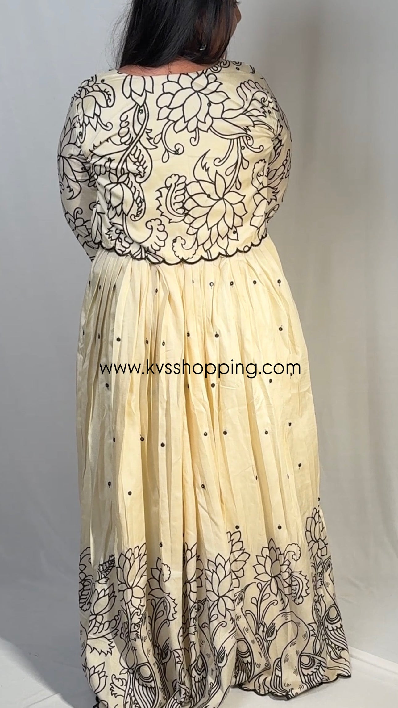 Tussarsilk pure Kalamkari 2 in one gown