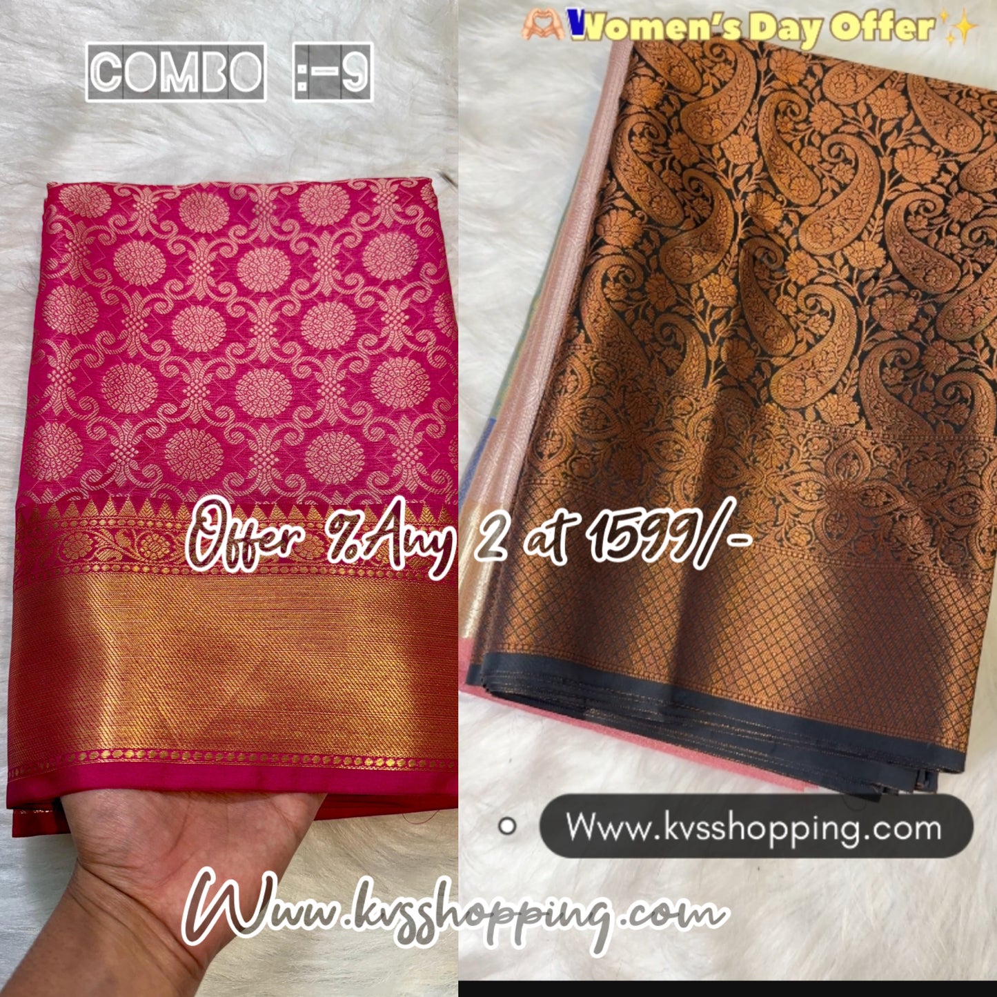 Pick any 2 Sareea at 1599/- Banarasi