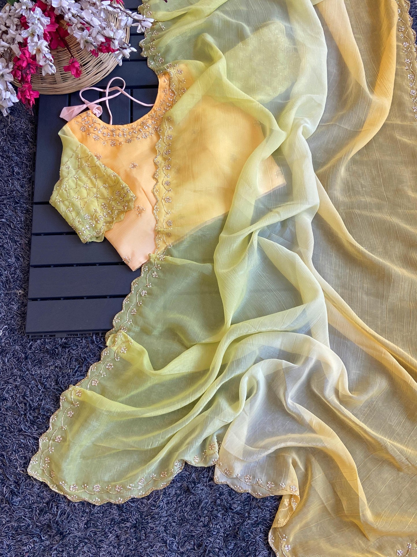 Handcrafted Luxe Stitched Work Blouse Sarees