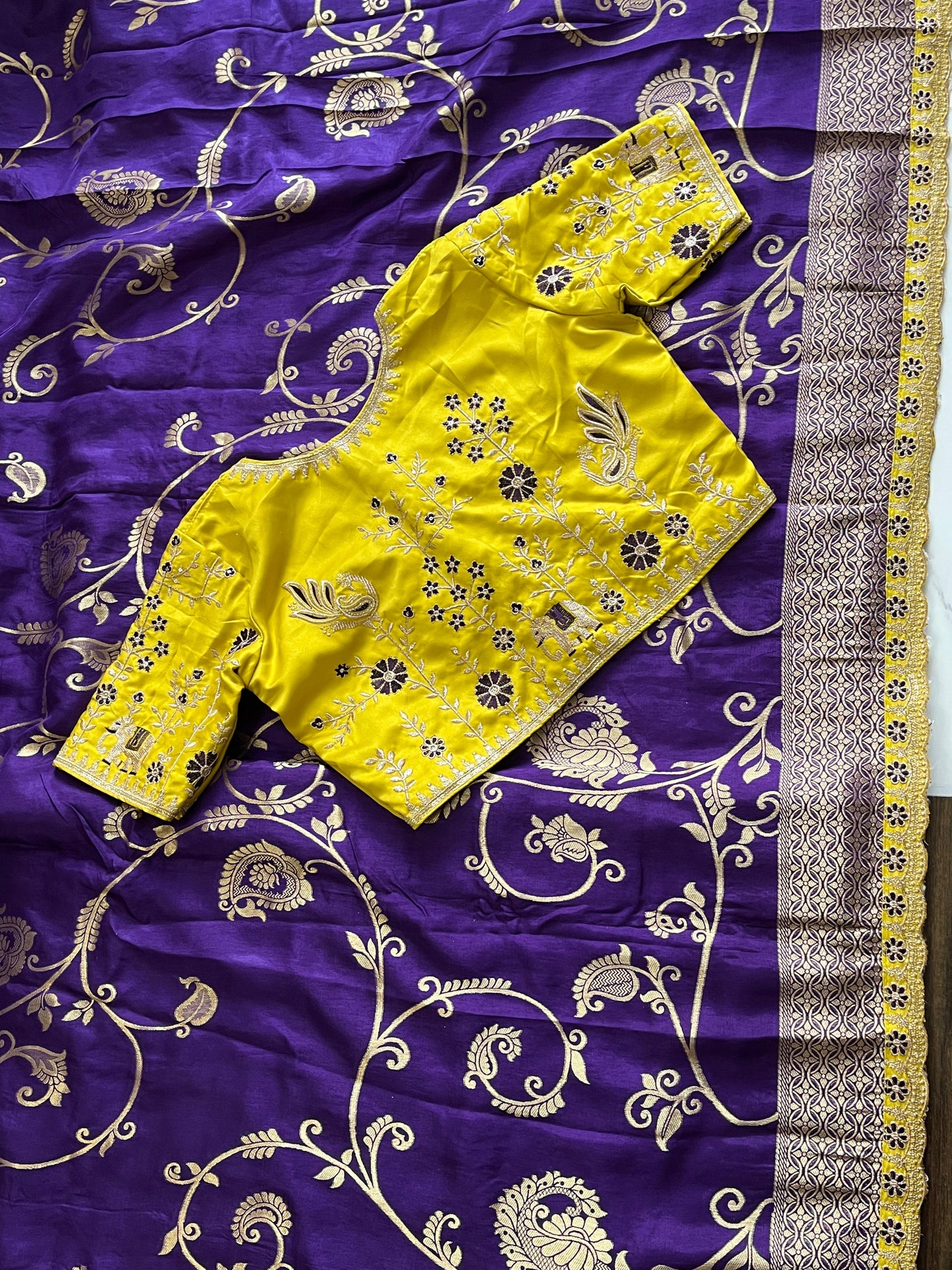 Banarasi Pattu saree with stitched Blouses