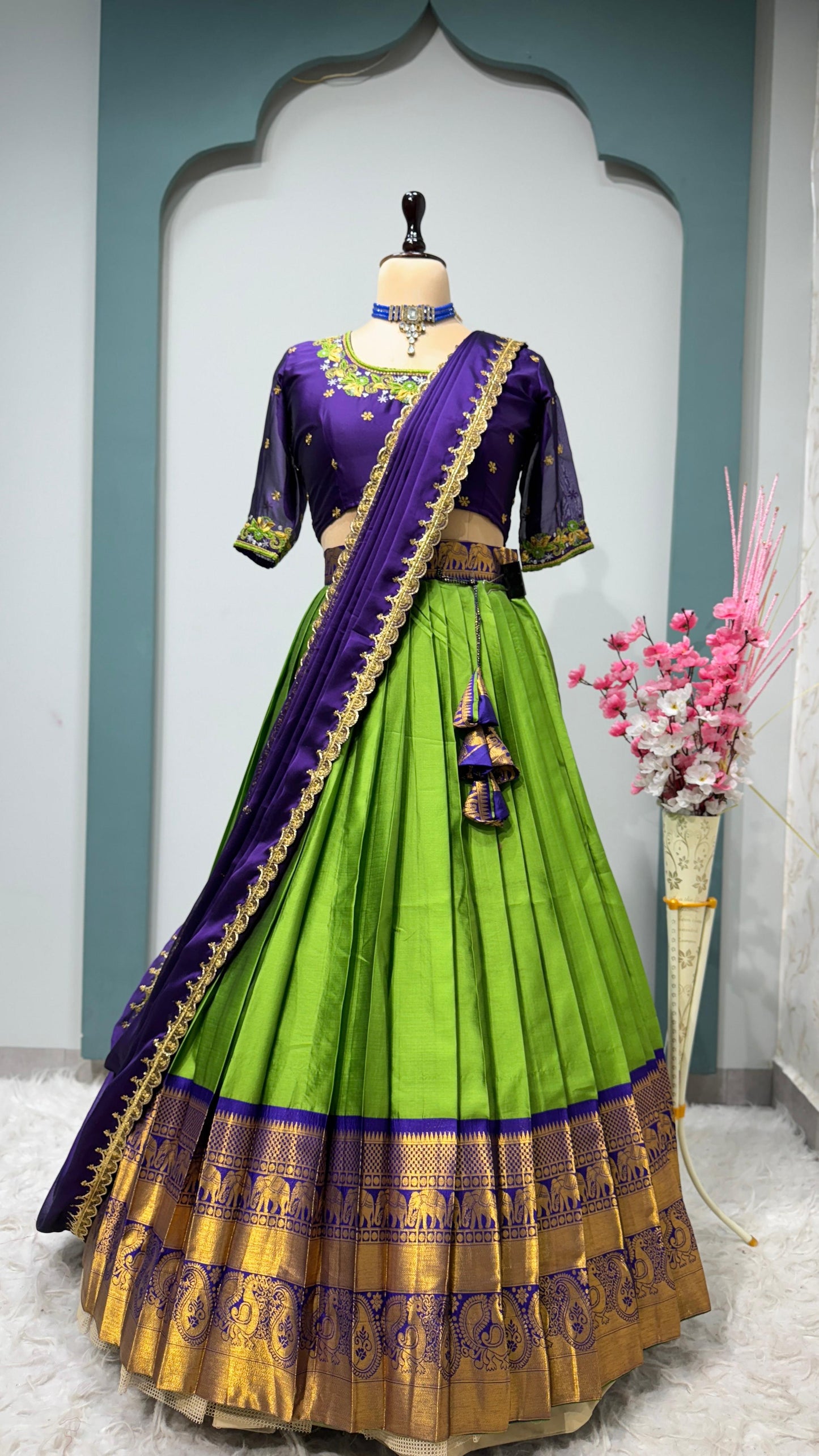 Kanchipuram Fully Work Lehenga
