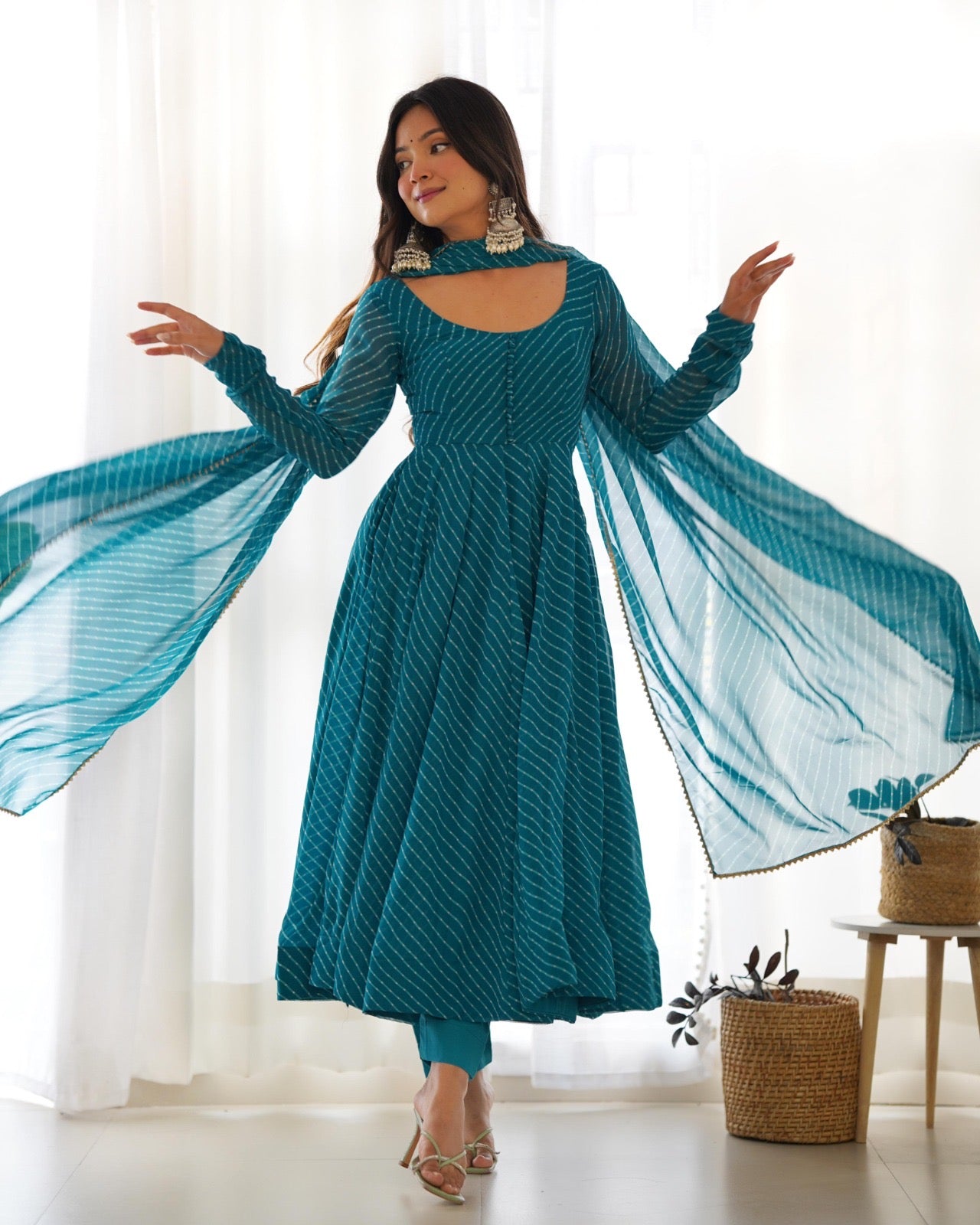 Laheriya Print Gowns fully Stitched