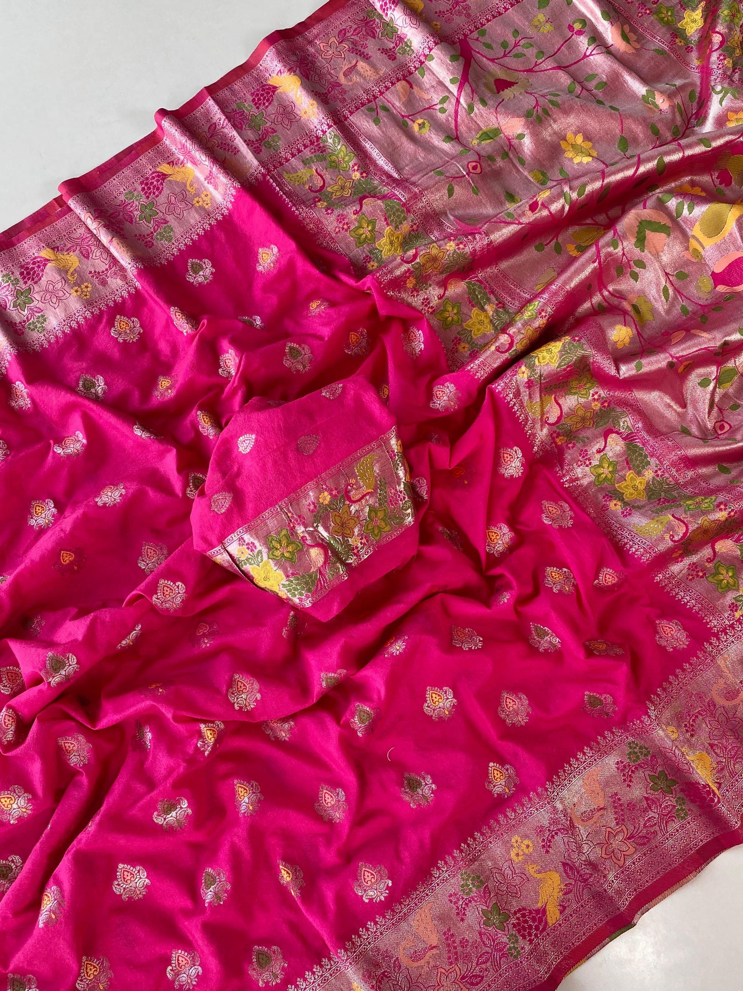 Crape Dola silk with Paithani zari luxe saree