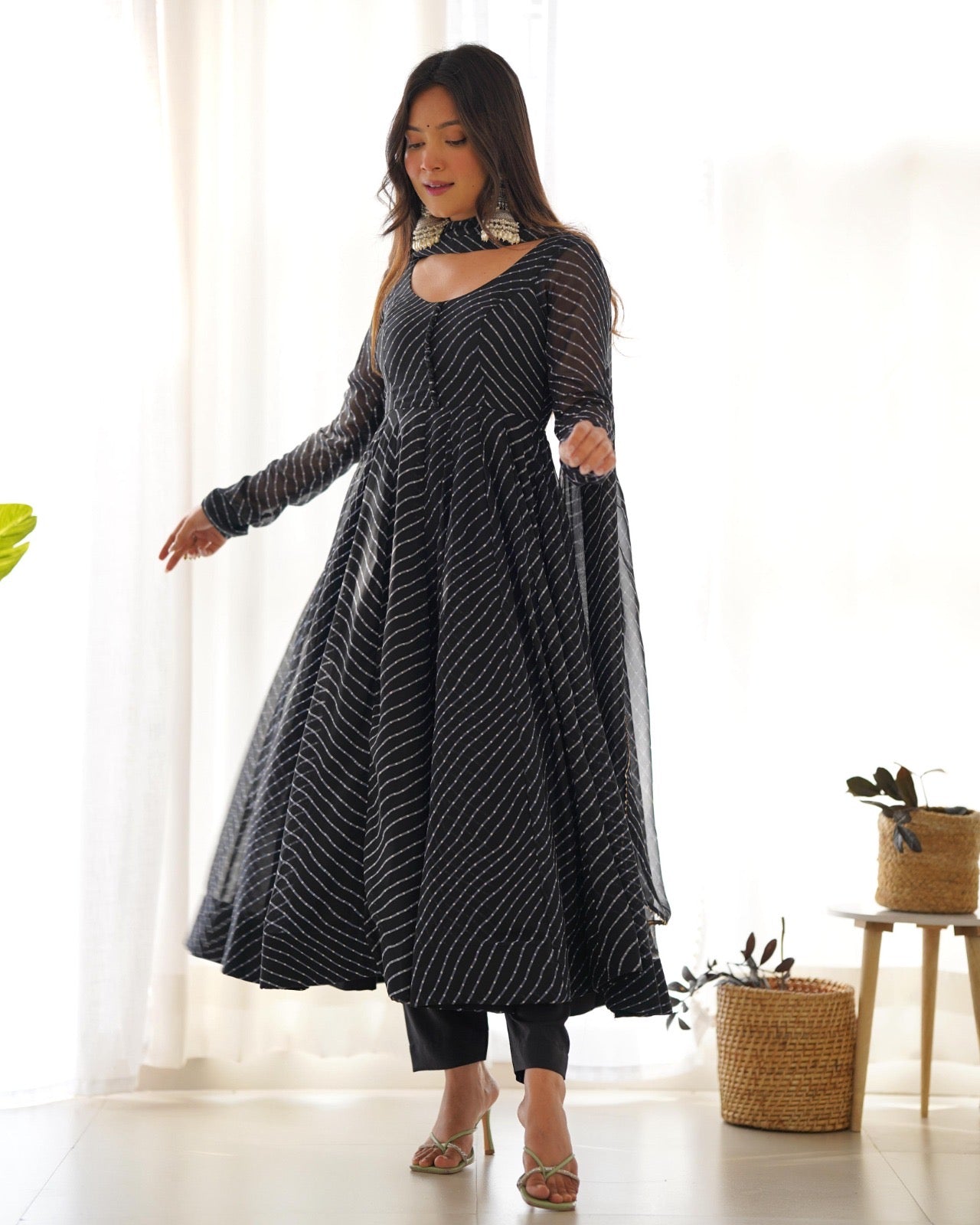 Laheriya Print Gowns fully Stitched
