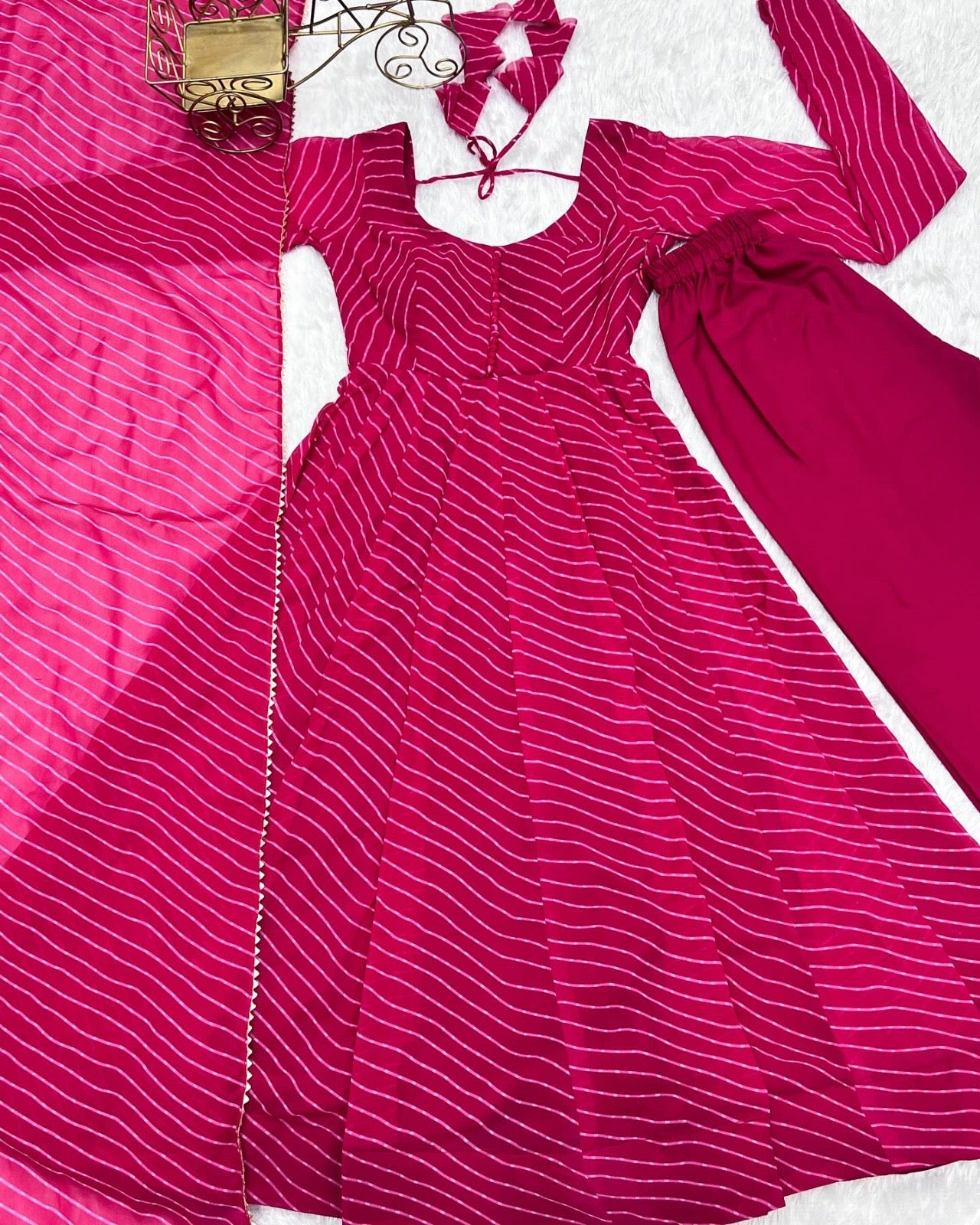 Laheriya Print Gowns fully Stitched