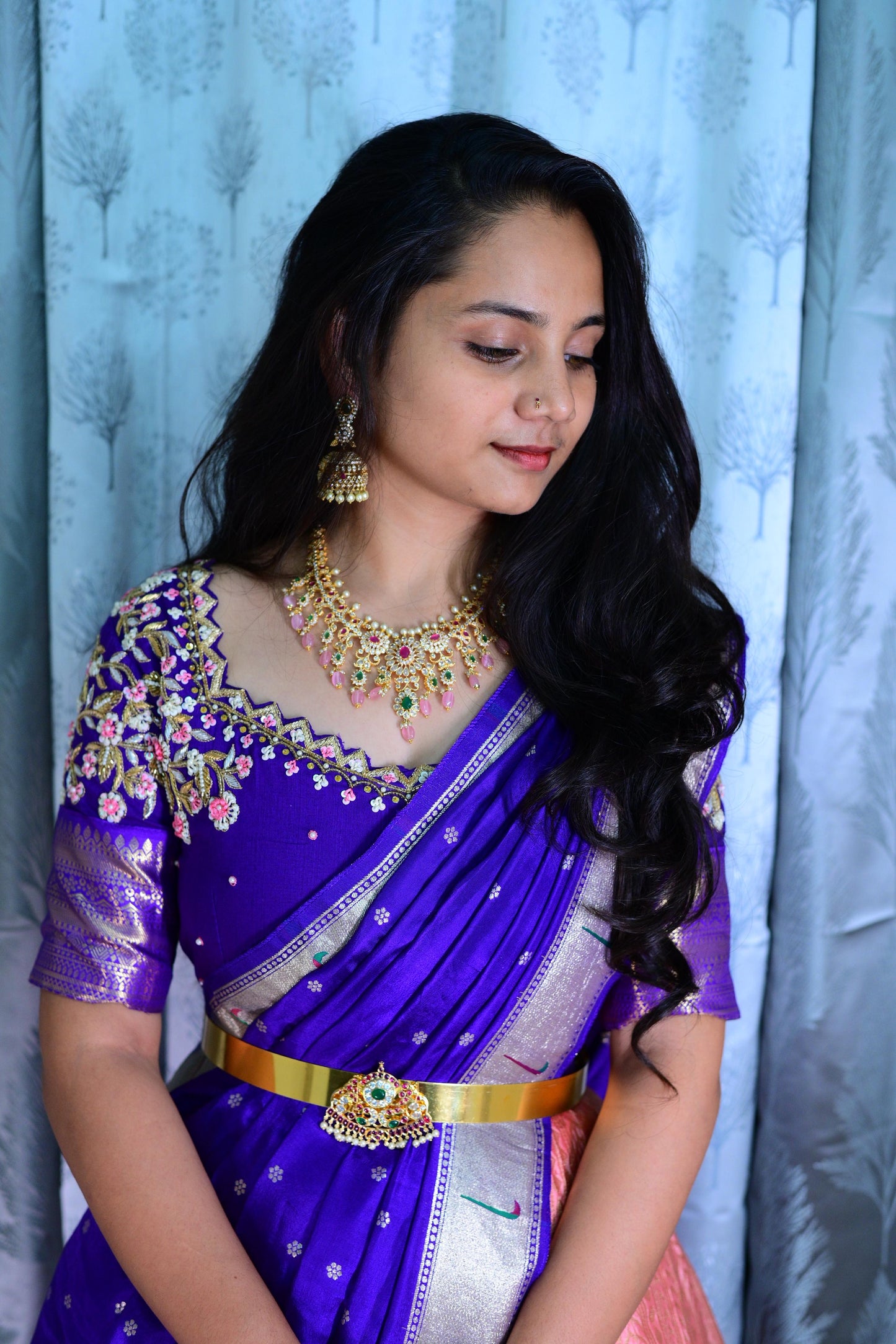 Pure Maggam work Kanchipuram lehengas