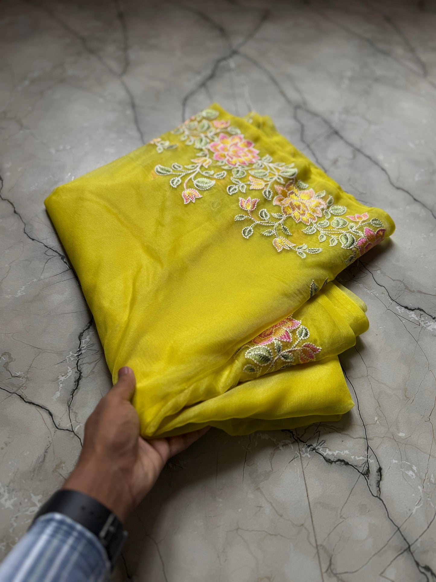 Banarasi Kora organza sarees with embroidery work