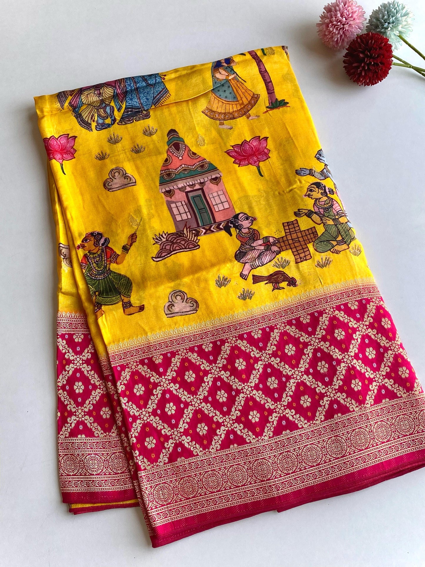 Georgette Kalamkari luxe saree
