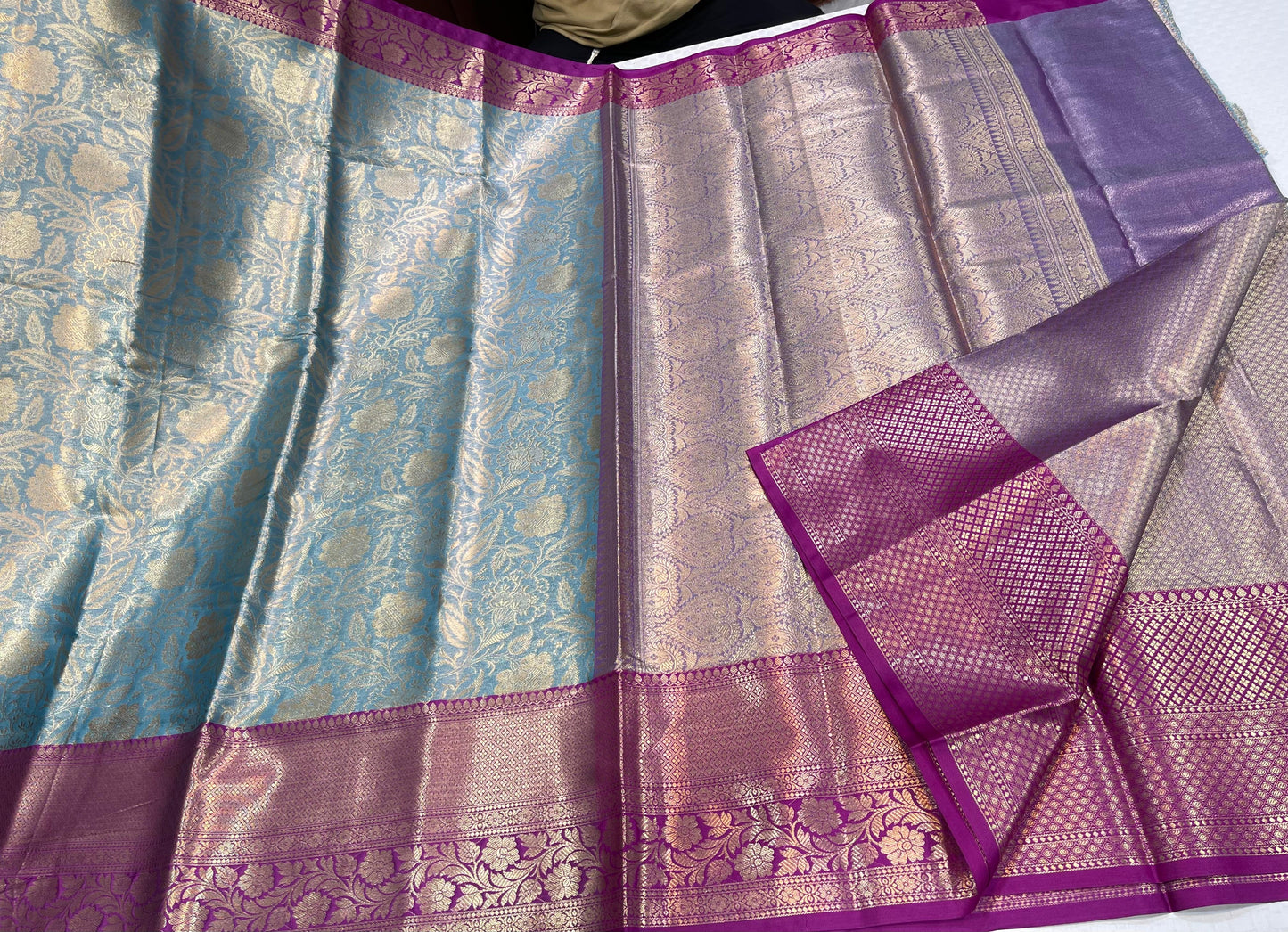 Semi Kanchipuram Banarasi Tissue sarees