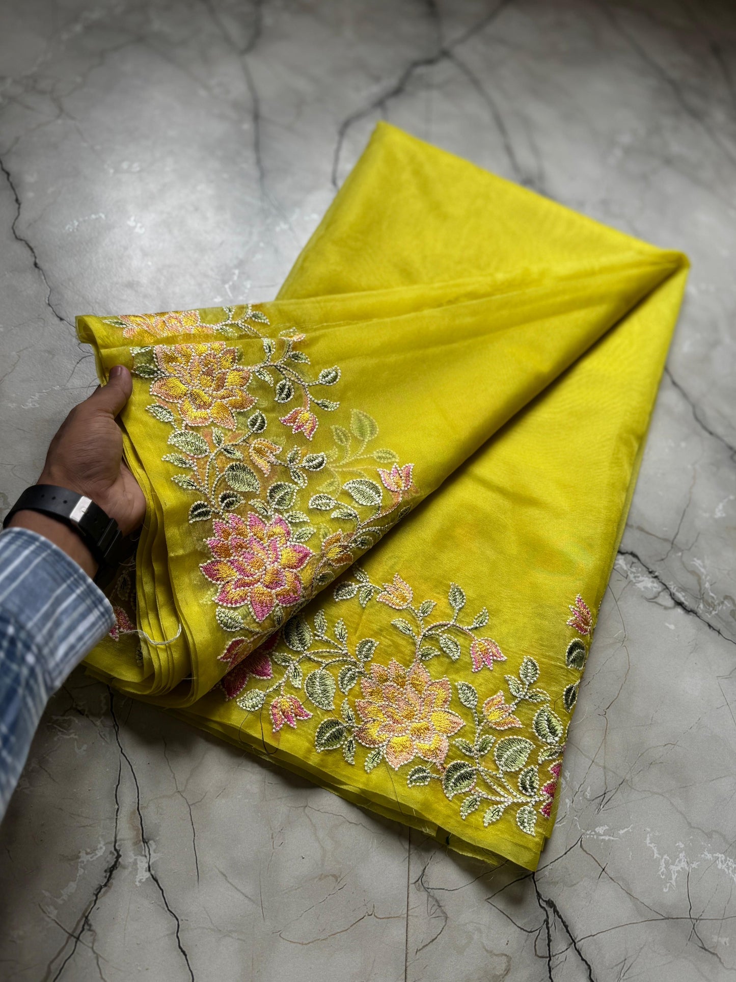Banarasi Kora organza sarees with embroidery work