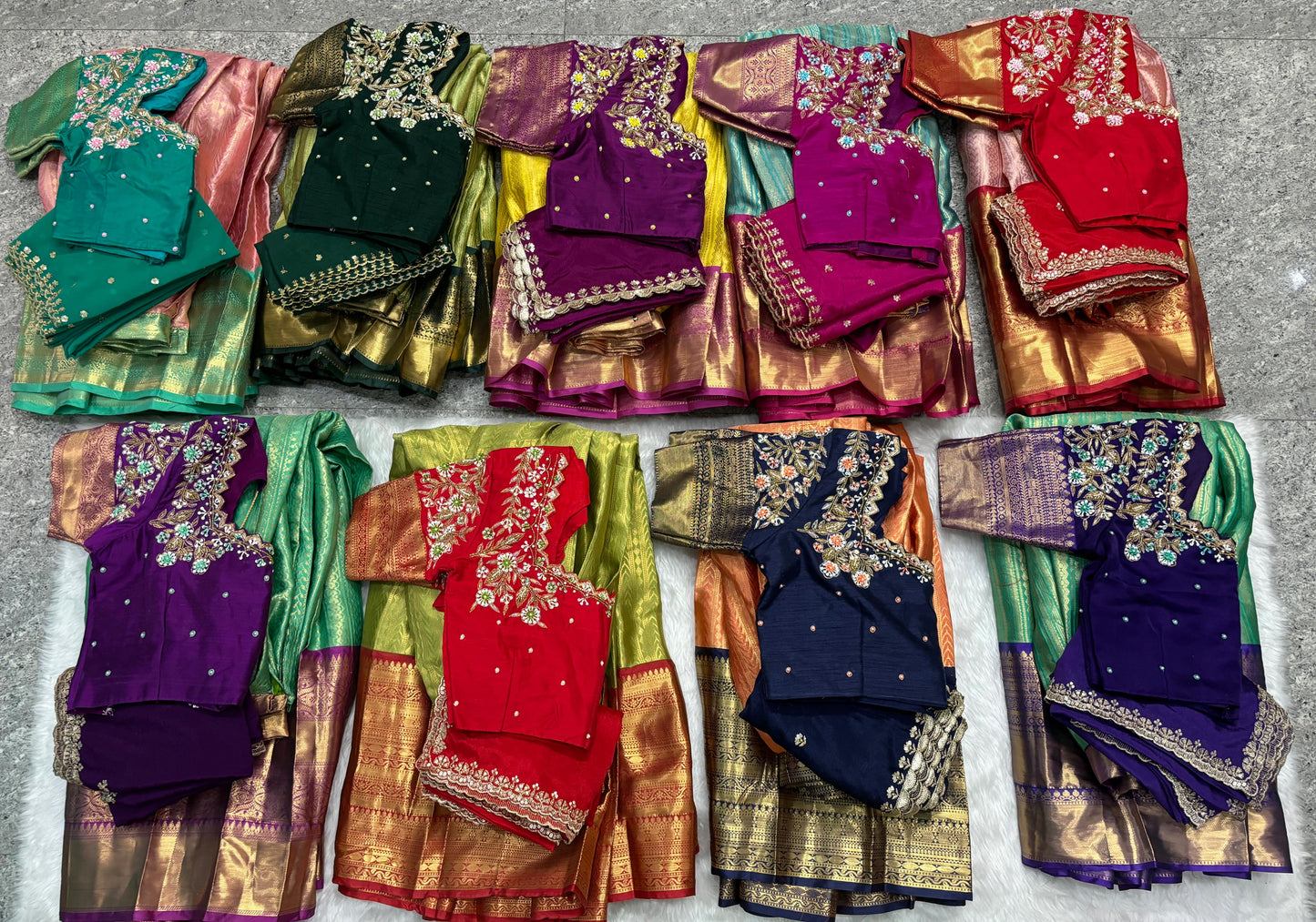 Kanchipuram Maggam work Lehenga sets