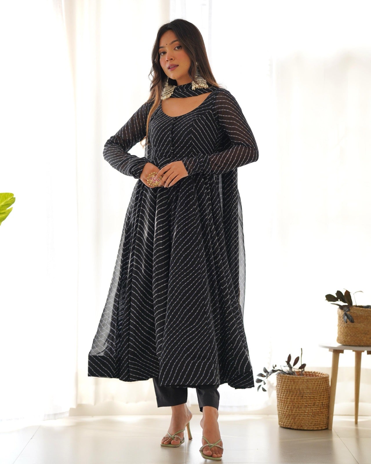 Laheriya Print Gowns fully Stitched