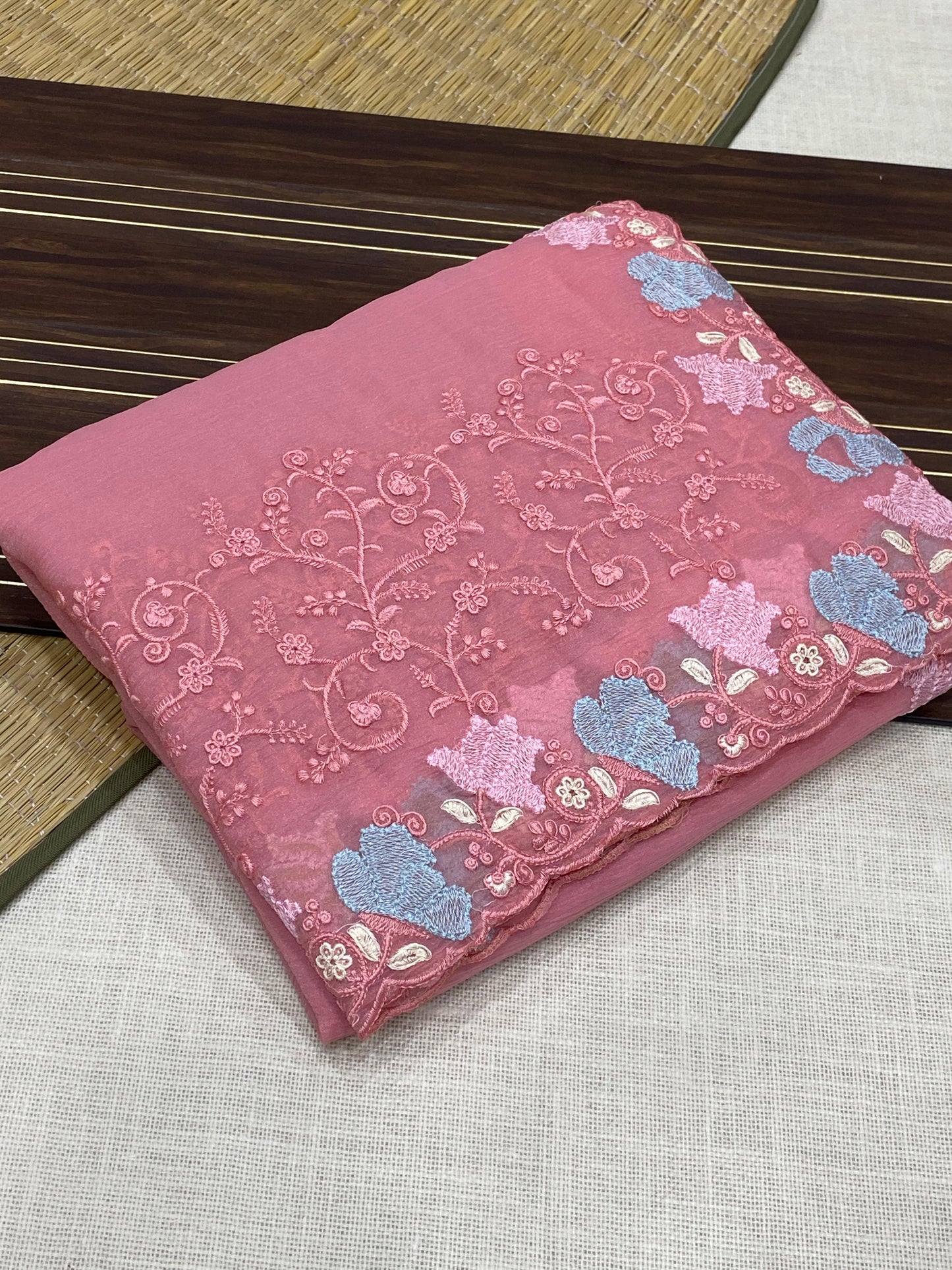 Crush embroidery budget sarees