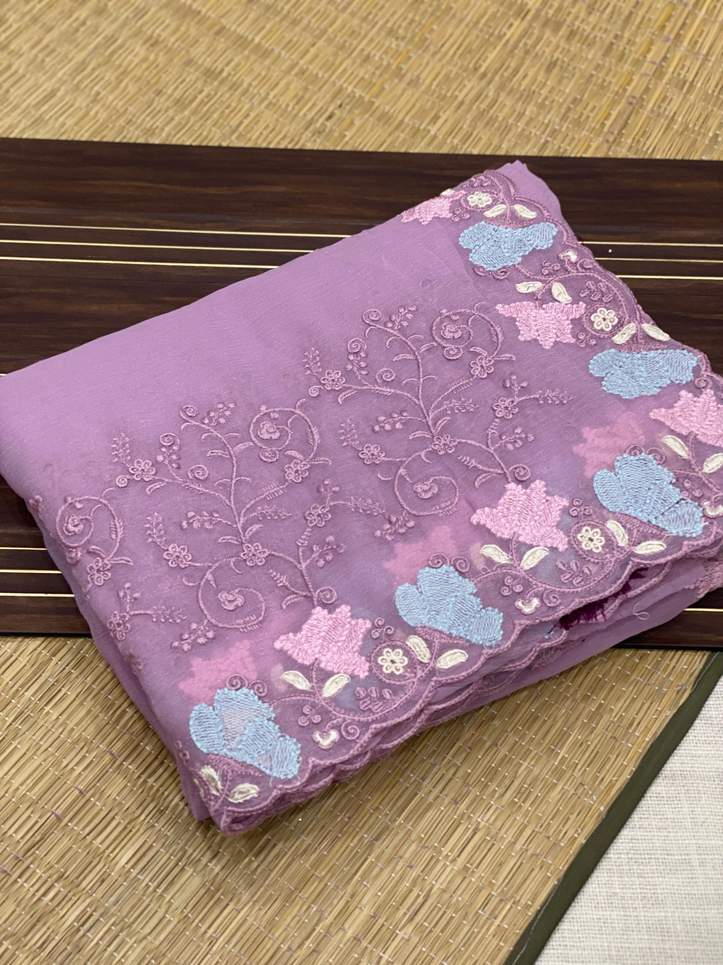 Crush embroidery budget sarees