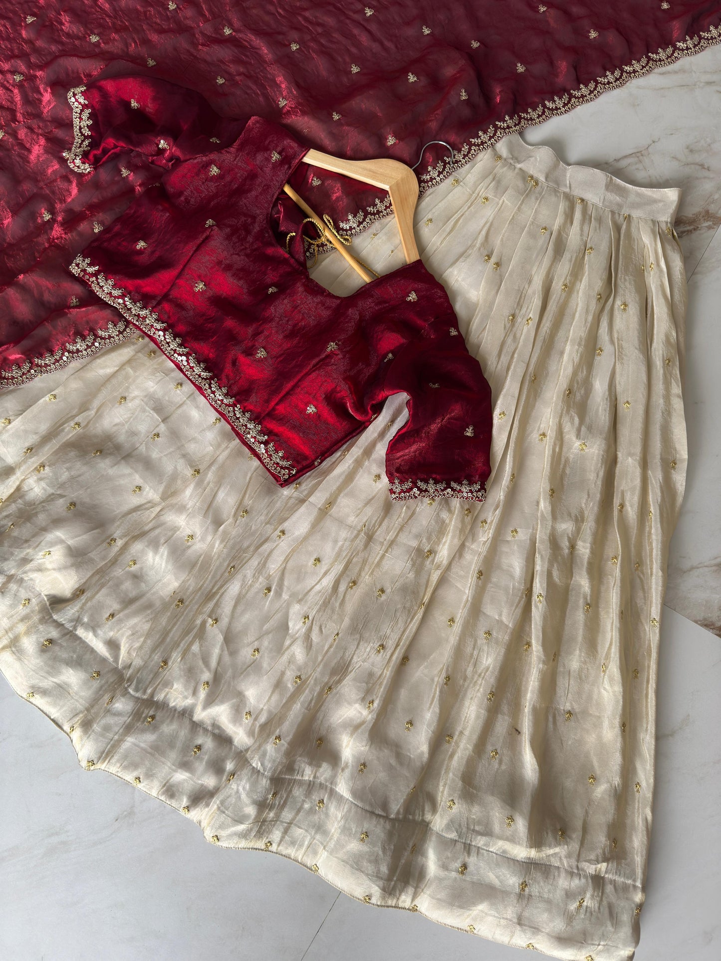 Tissue silk Lehenga set