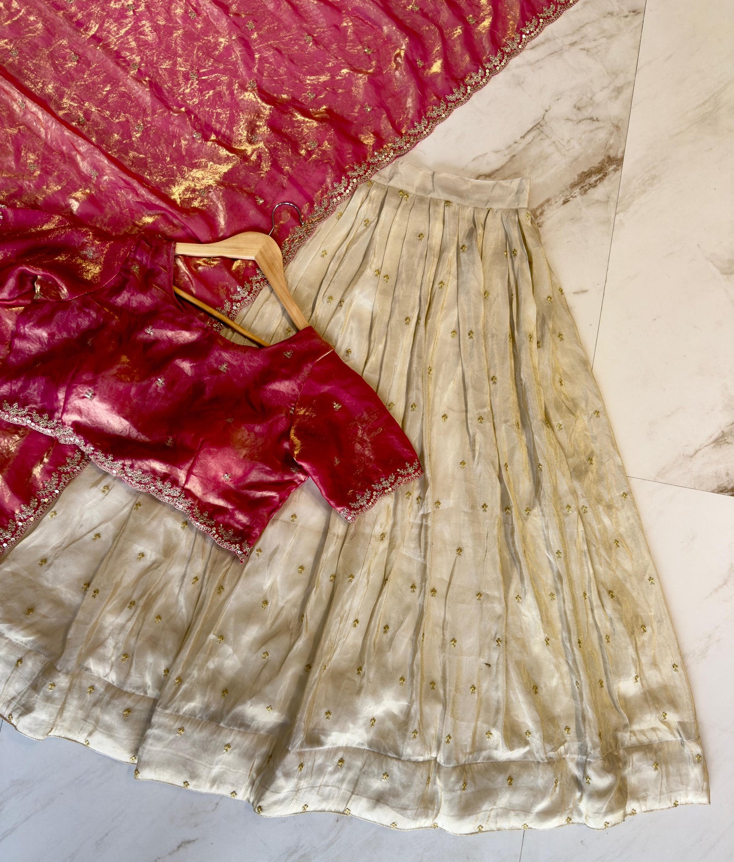 Tissue silk Lehenga set