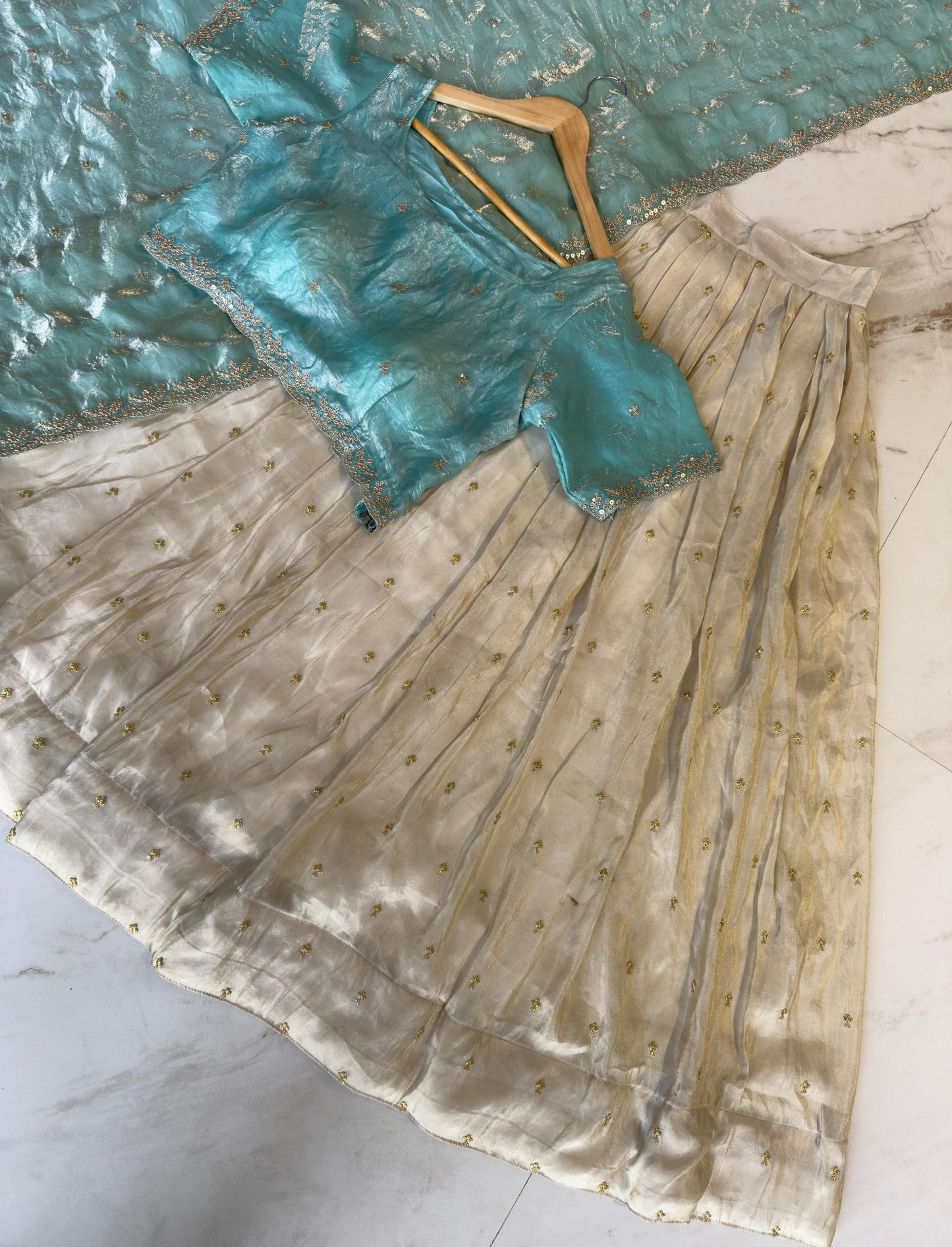 Tissue silk Lehenga set