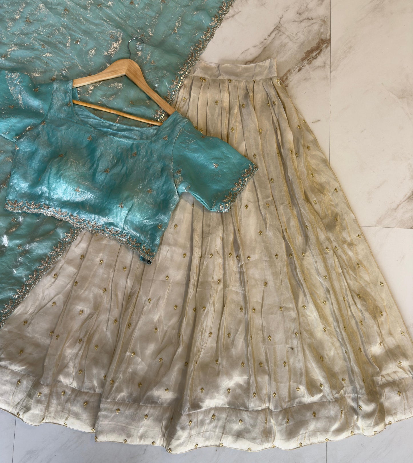 Tissue silk Lehenga set