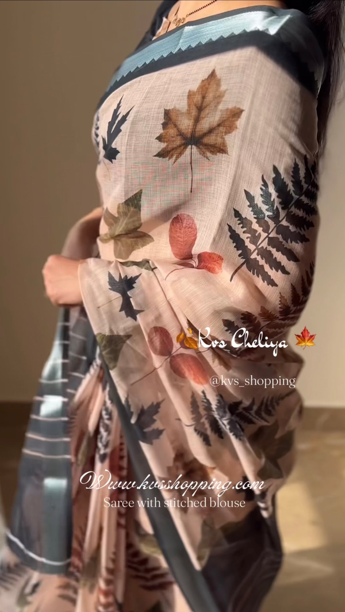 Kvs Cheliya Budget saree with stitched blouse