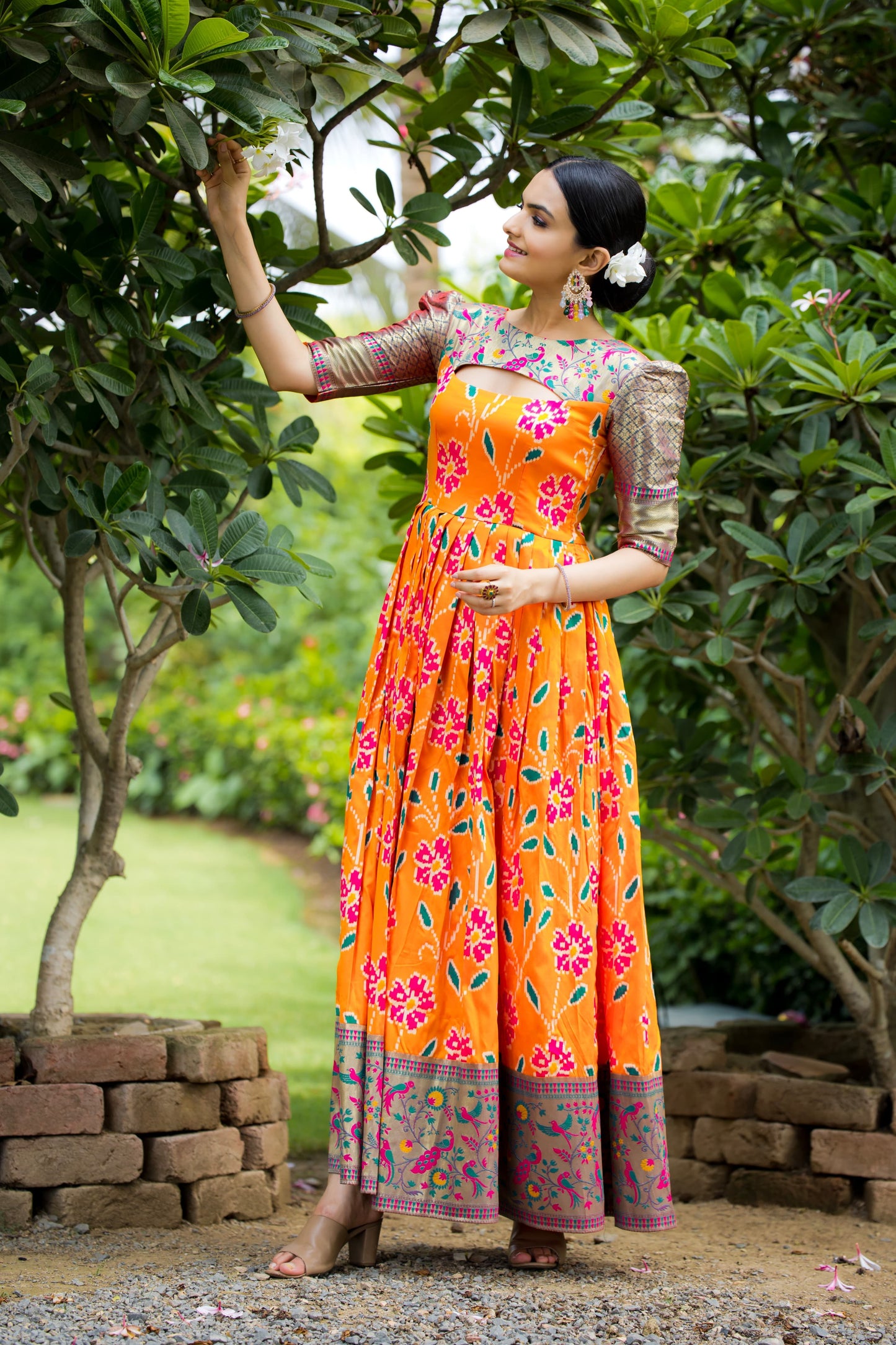 Anarkali gowns Soft Silk Weaving Classic Gowns