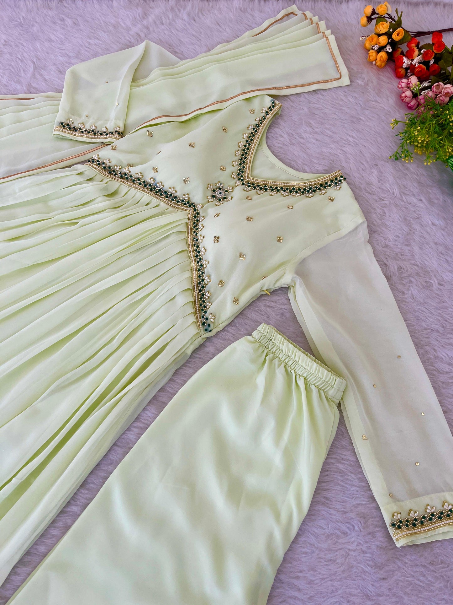 Georgette 3 Piece Kurti Sets