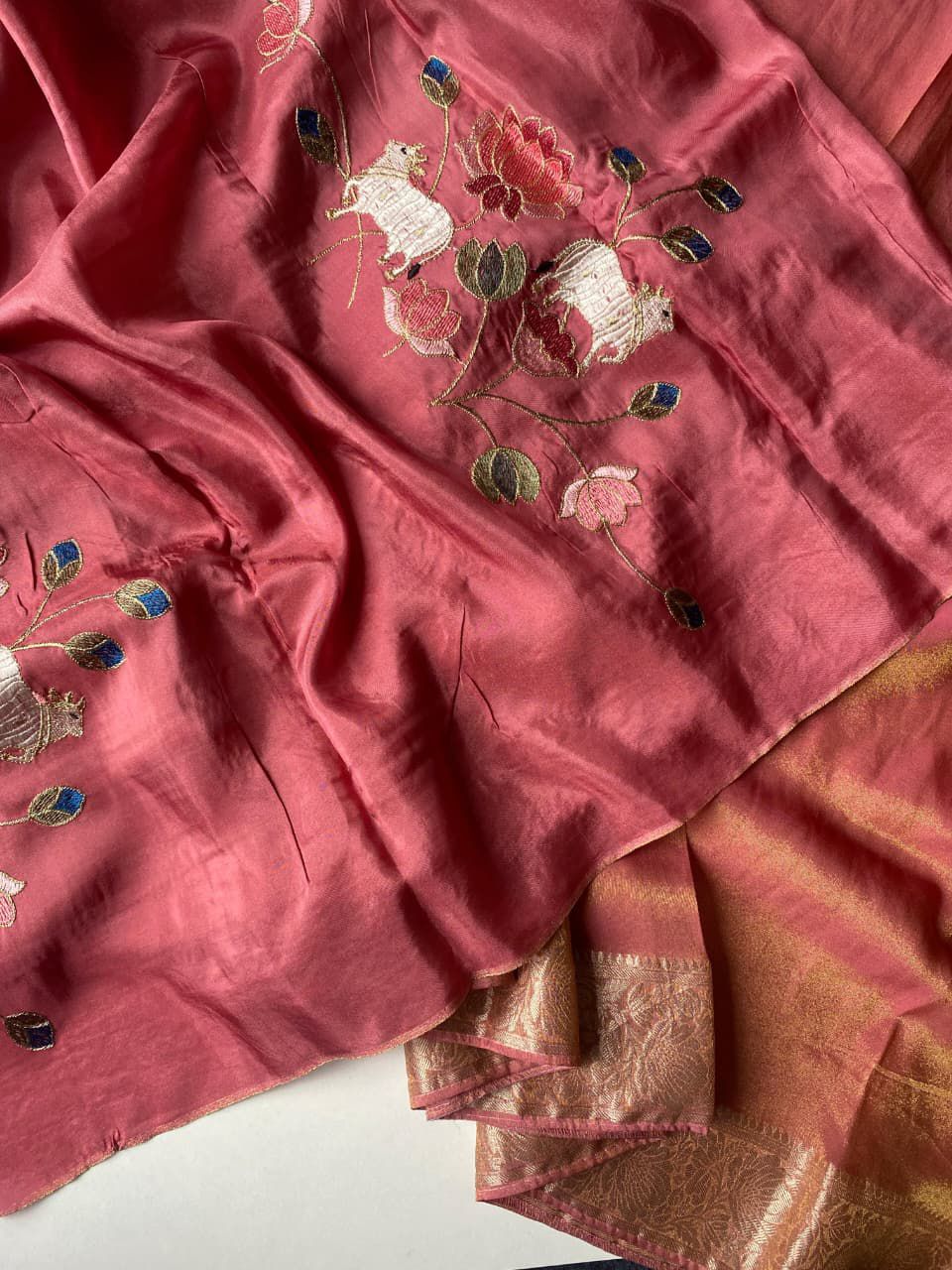 Viscose Zari Tissue Pure premium luxe saree