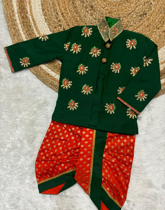 Boys traditional kurta with dhoti set