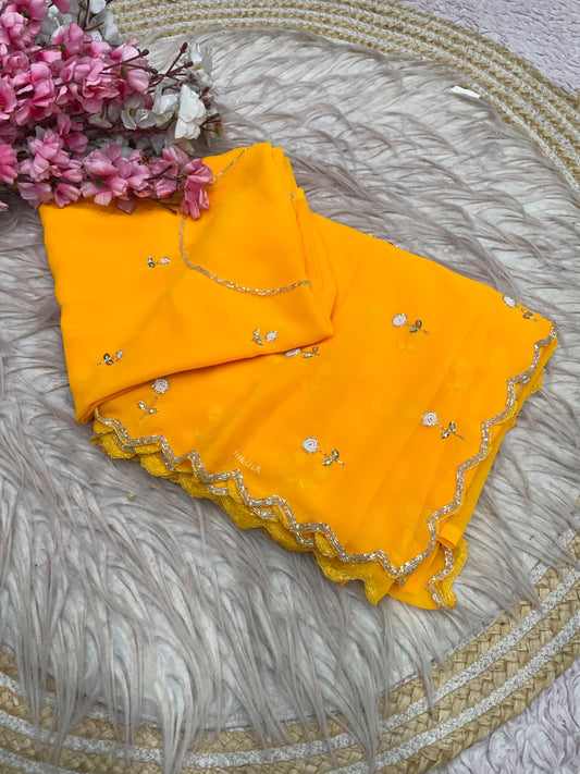 Trending Cocktail handwork sarees