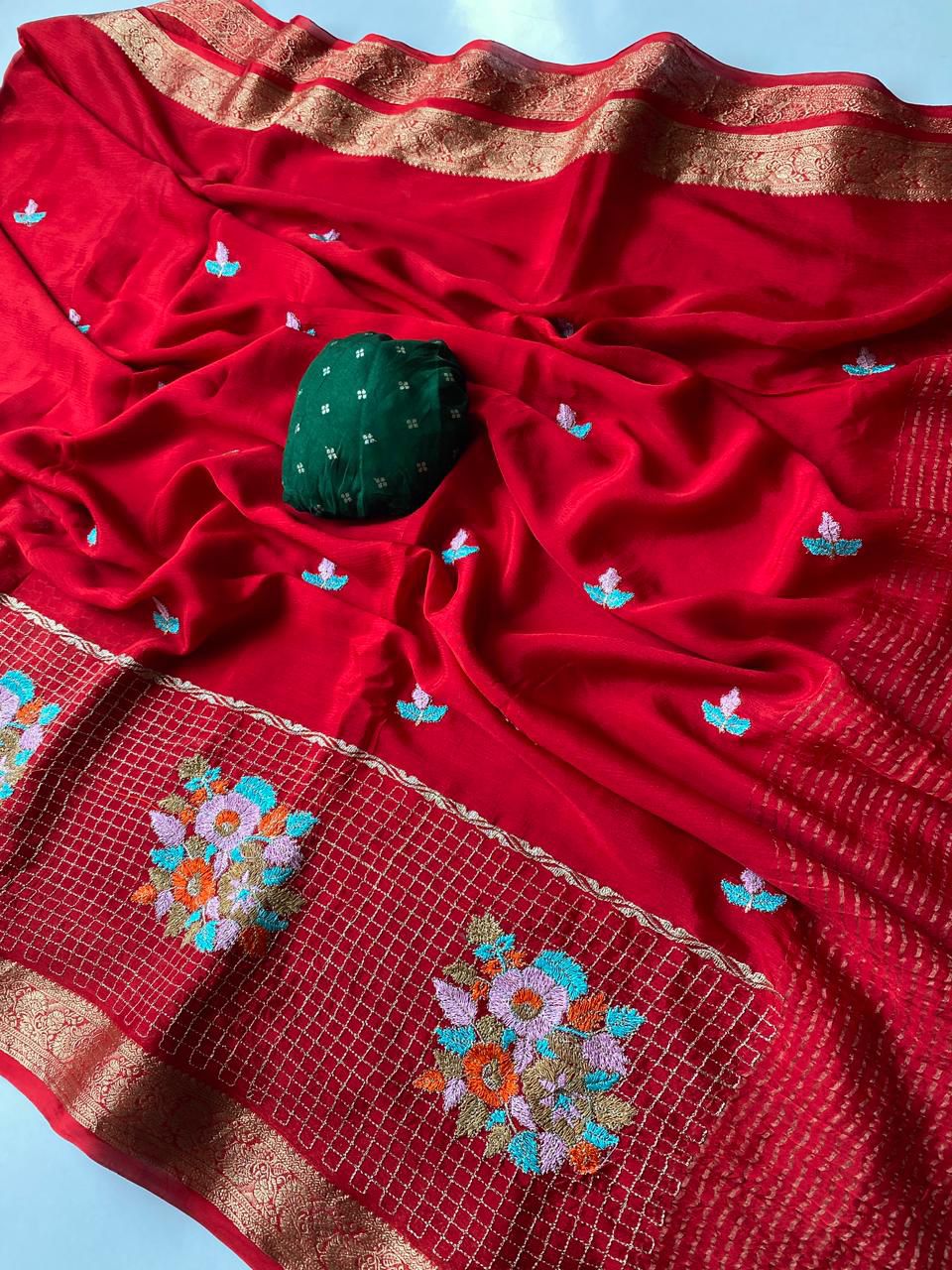 chinon chiffon luxe classic sarees