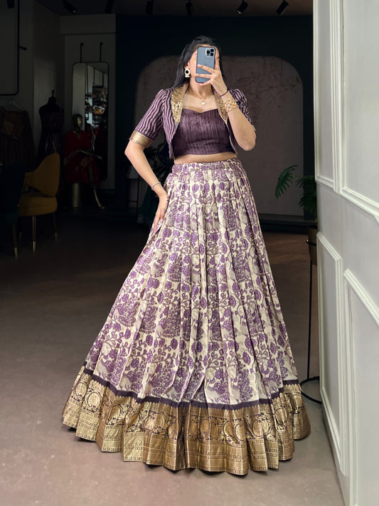 Co-ord Set Lehenga royalty tasar silk set