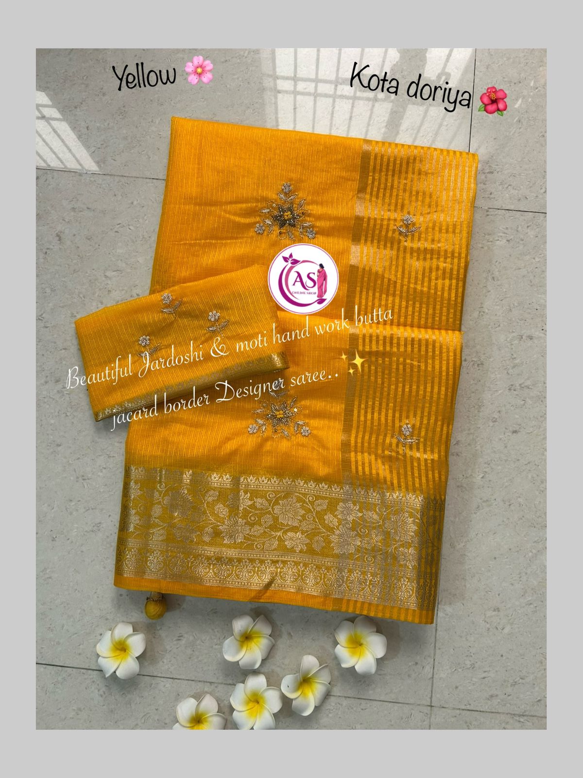 Jardoshi Moti hand work budget saree