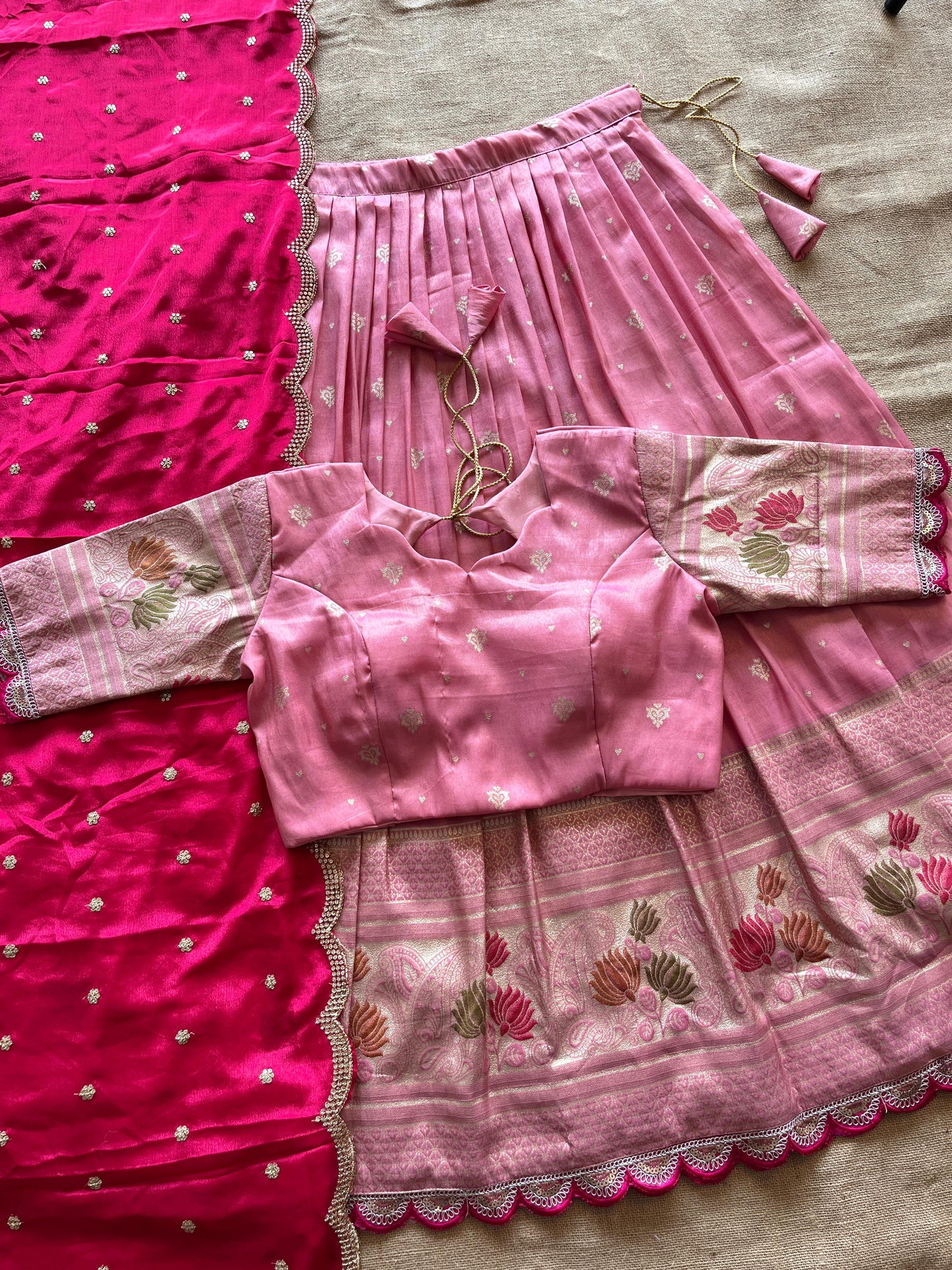 Lehenga Viscose tissue silk stiched Lehenga