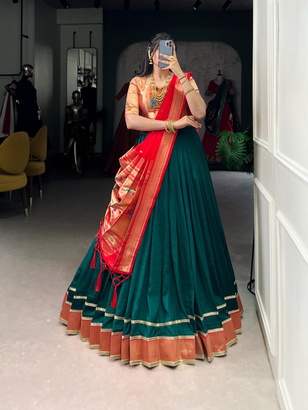 Vichitra Silk Paithani Lehengas Festival collection