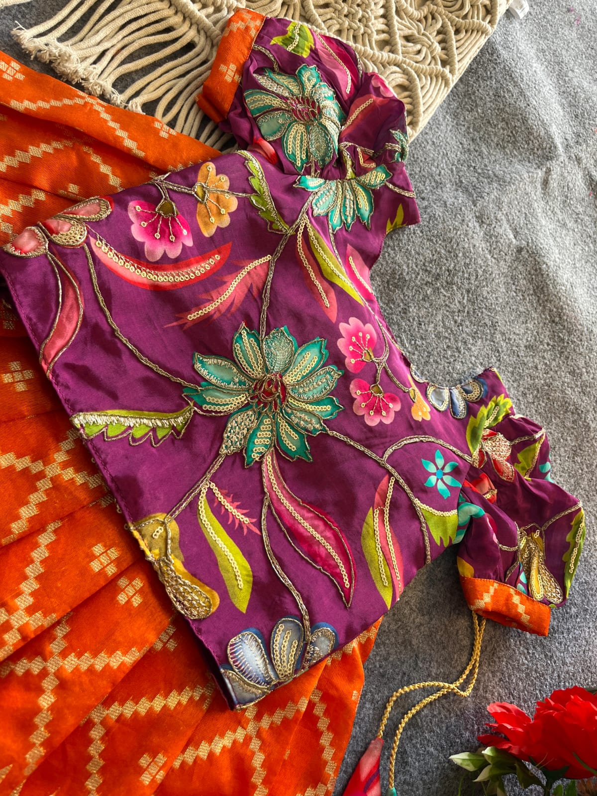 Kids Dola silk festival pavada sets